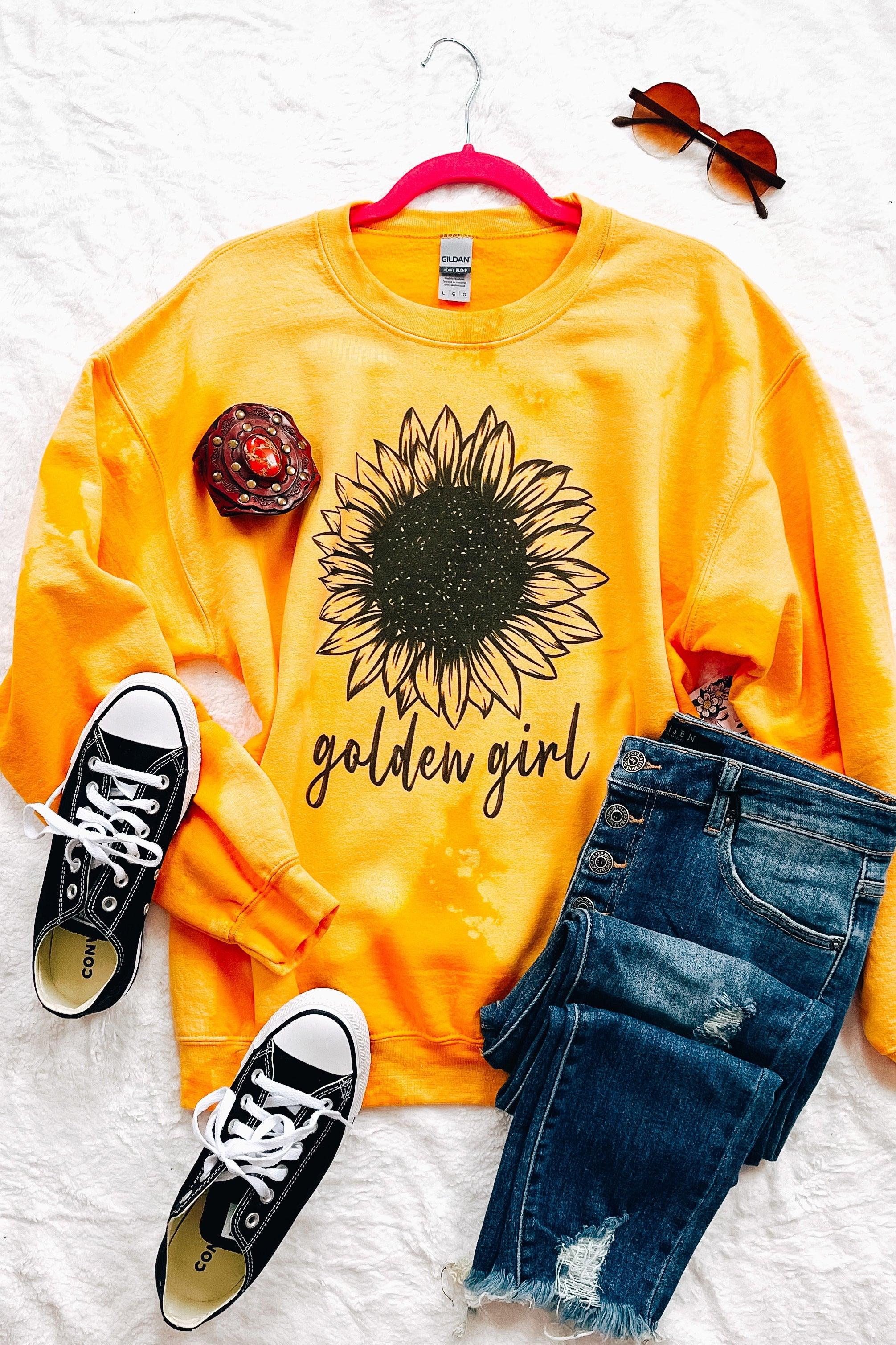 Yellow best sale bleached sweatshirt