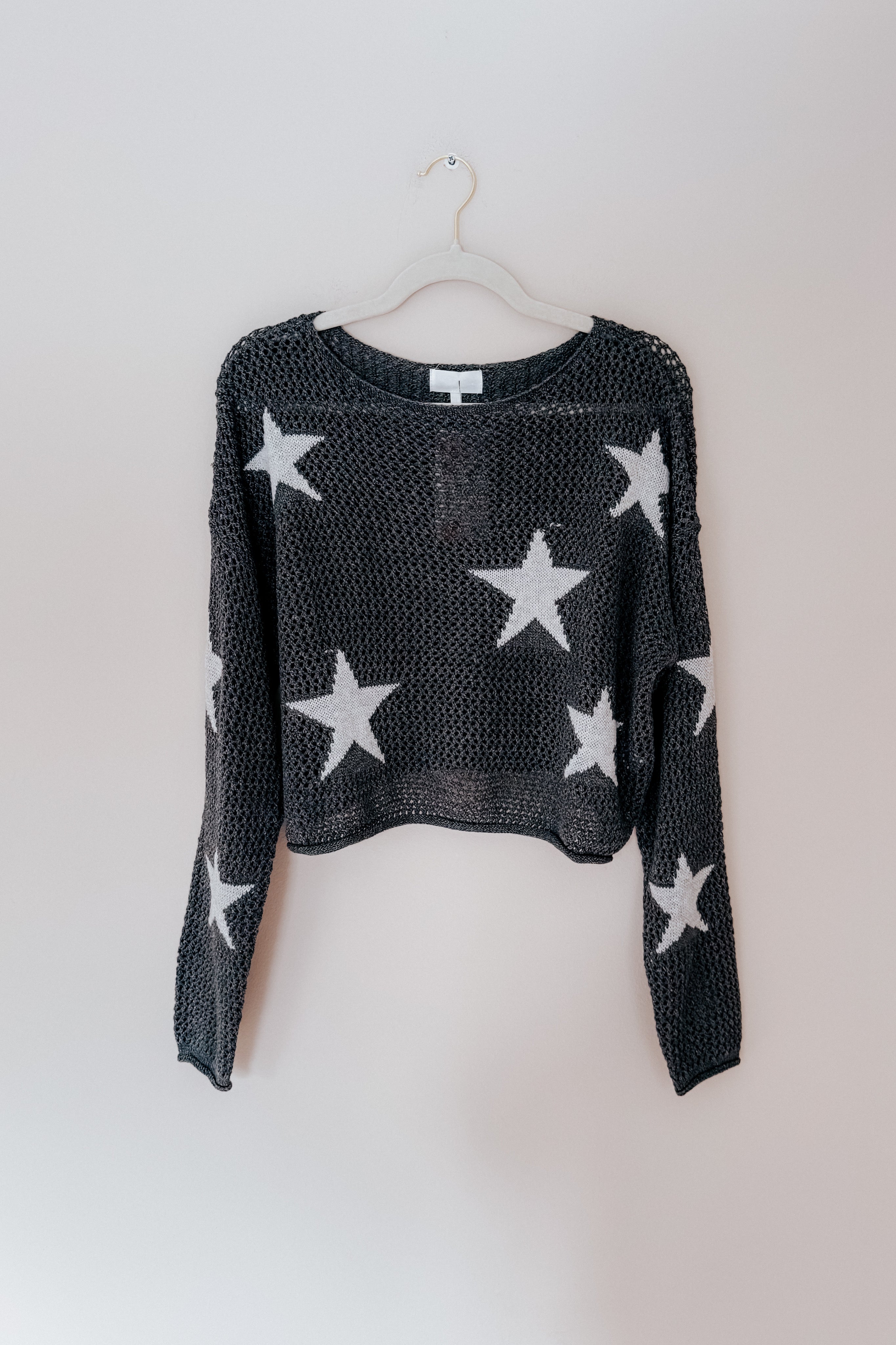 Seeing Stars Mesh Sweater Top