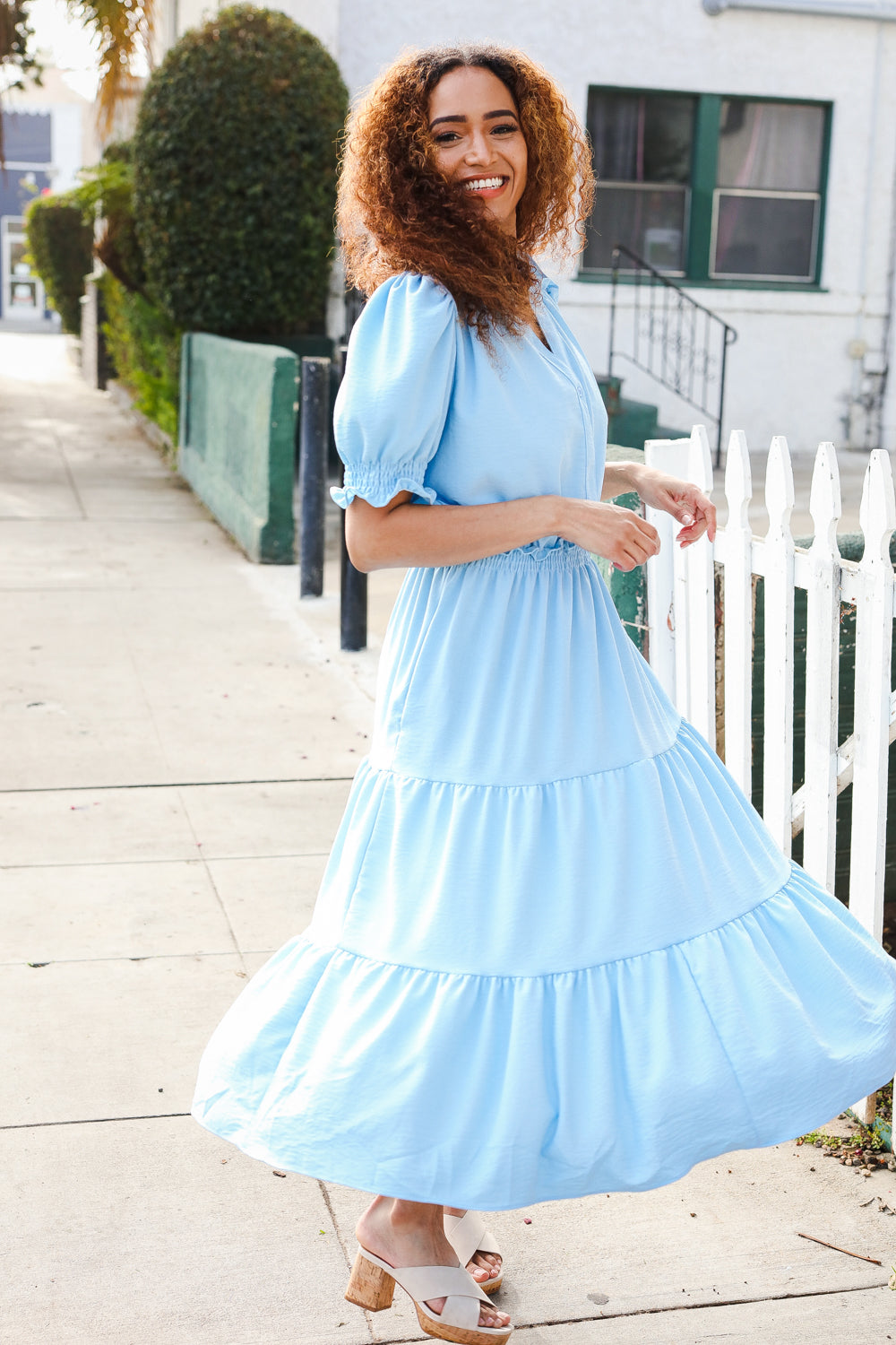 Lesson Learned Frill Tiered Maxi Dress