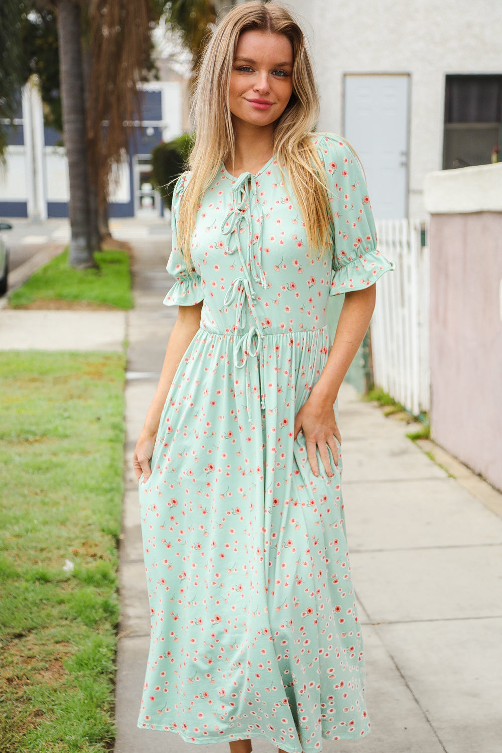 Come A Day Ditzy Floral Fit & Flare Dress