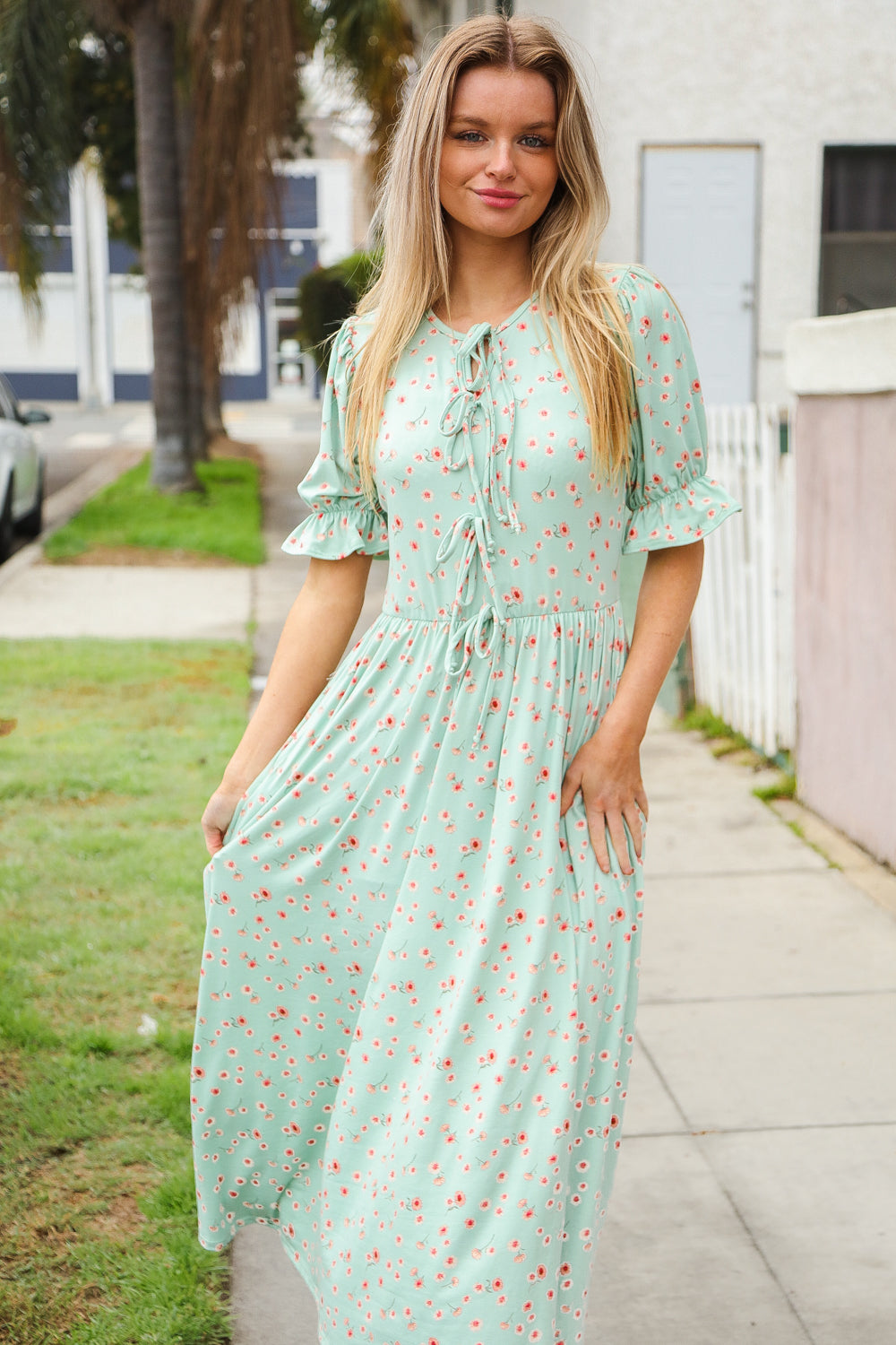 Come A Day Ditzy Floral Fit & Flare Dress