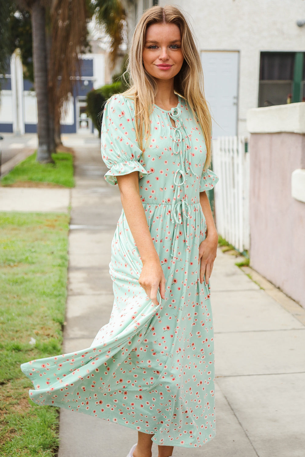 Come A Day Ditzy Floral Fit & Flare Dress