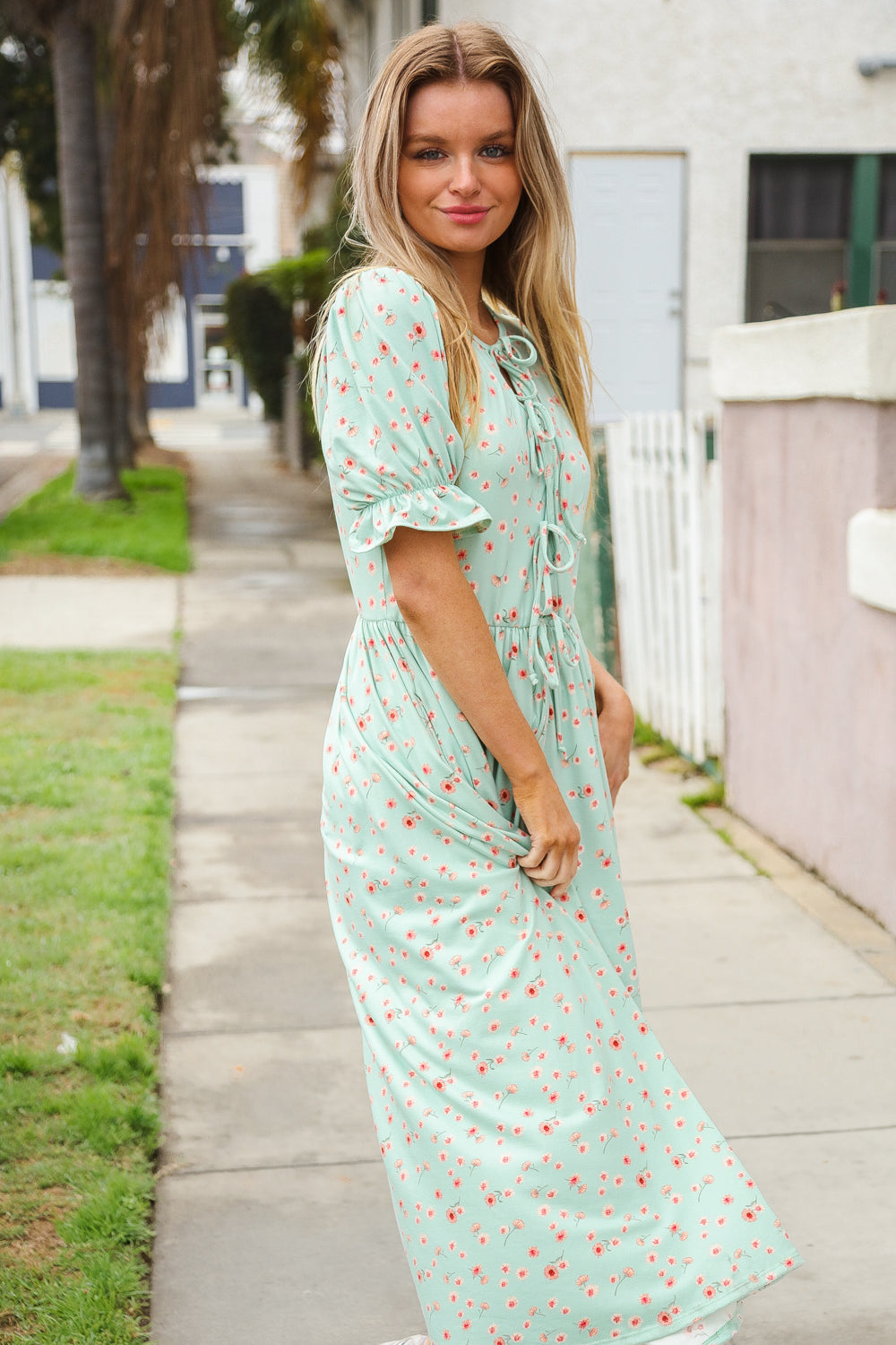 Come A Day Ditzy Floral Fit & Flare Dress