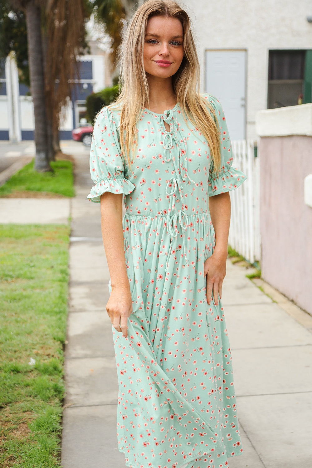 Come A Day Ditzy Floral Fit & Flare Dress