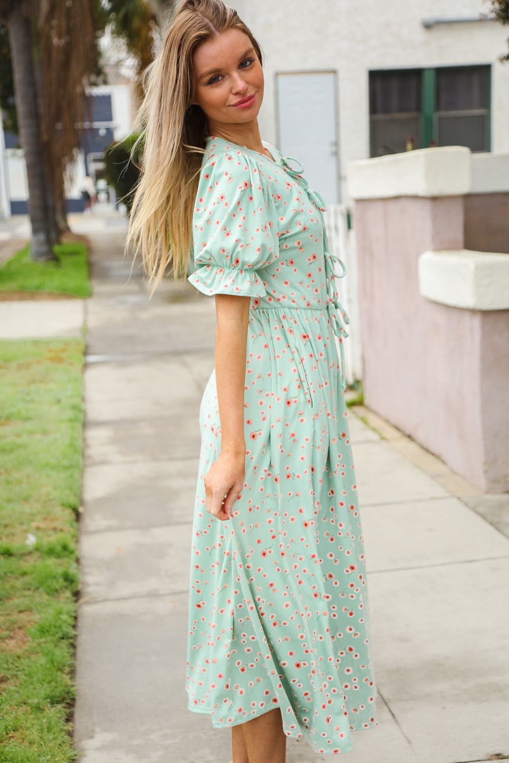 Come A Day Ditzy Floral Fit & Flare Dress