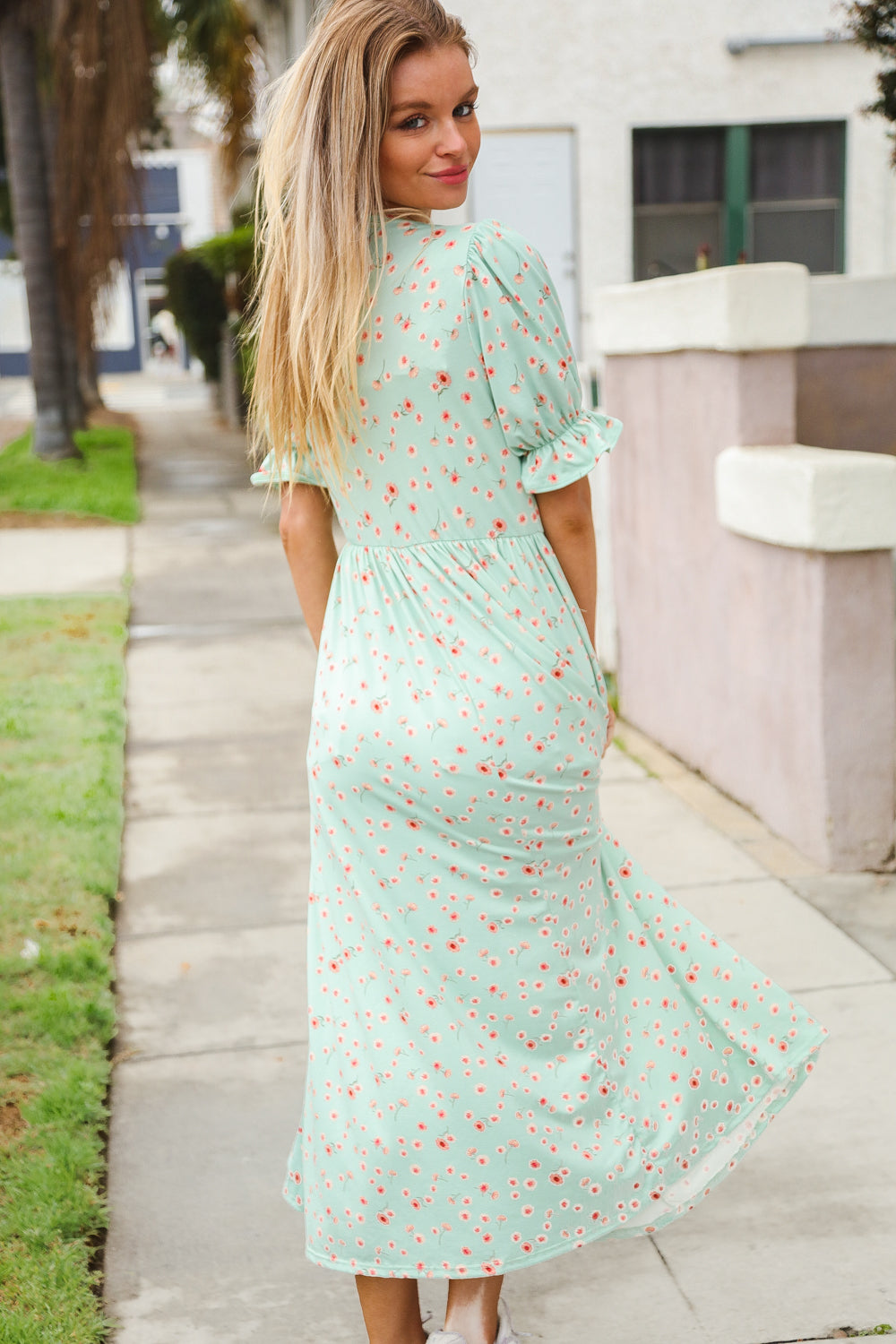 Come A Day Ditzy Floral Fit & Flare Dress