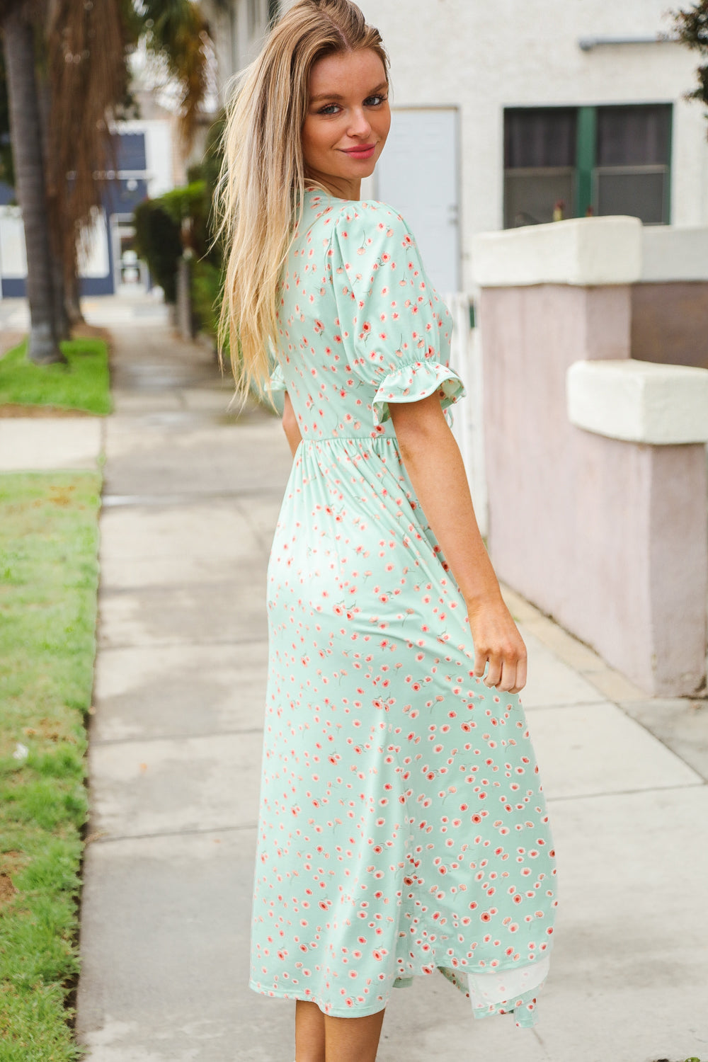 Come A Day Ditzy Floral Fit & Flare Dress