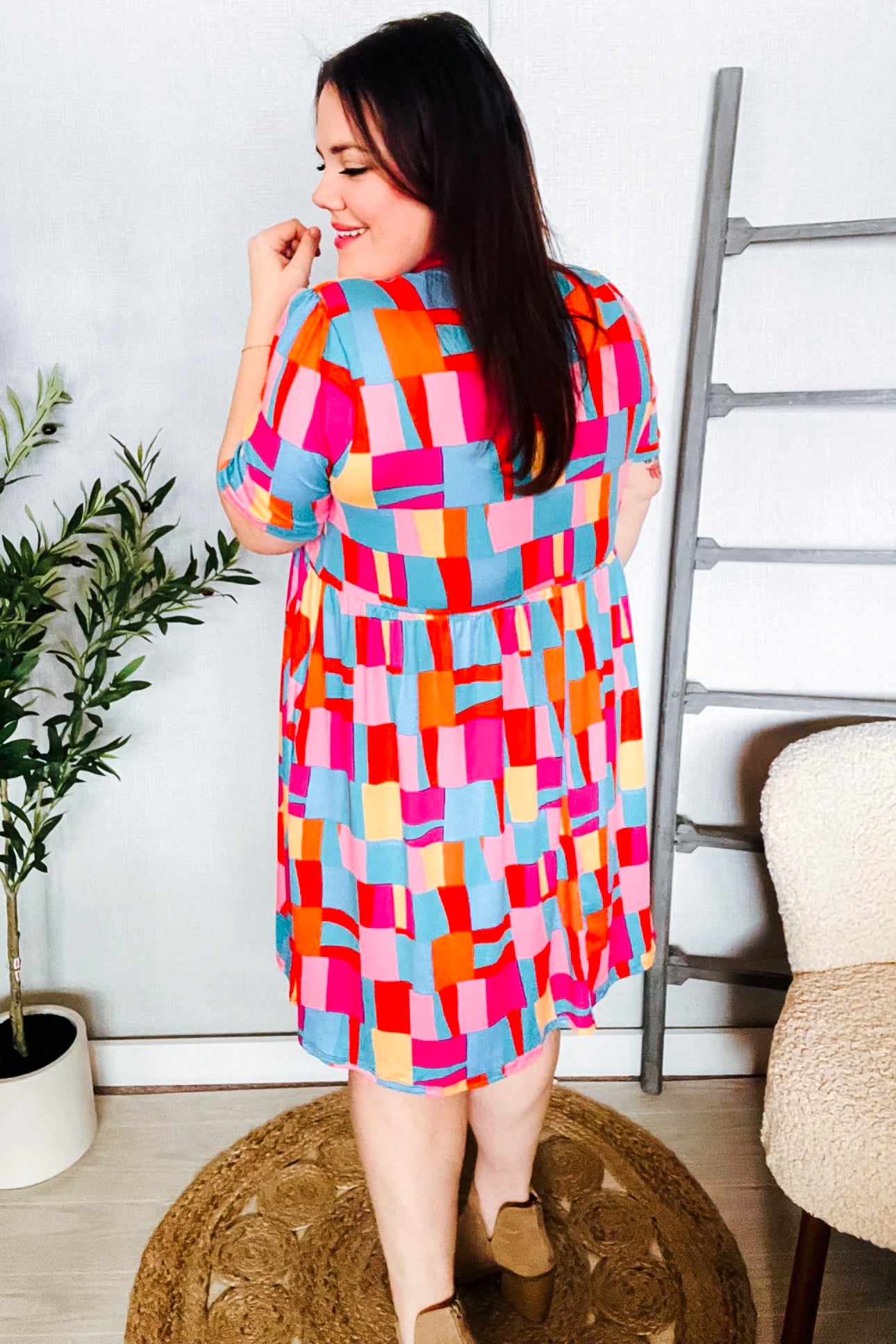 What Love’s Done Abstract Print Dress