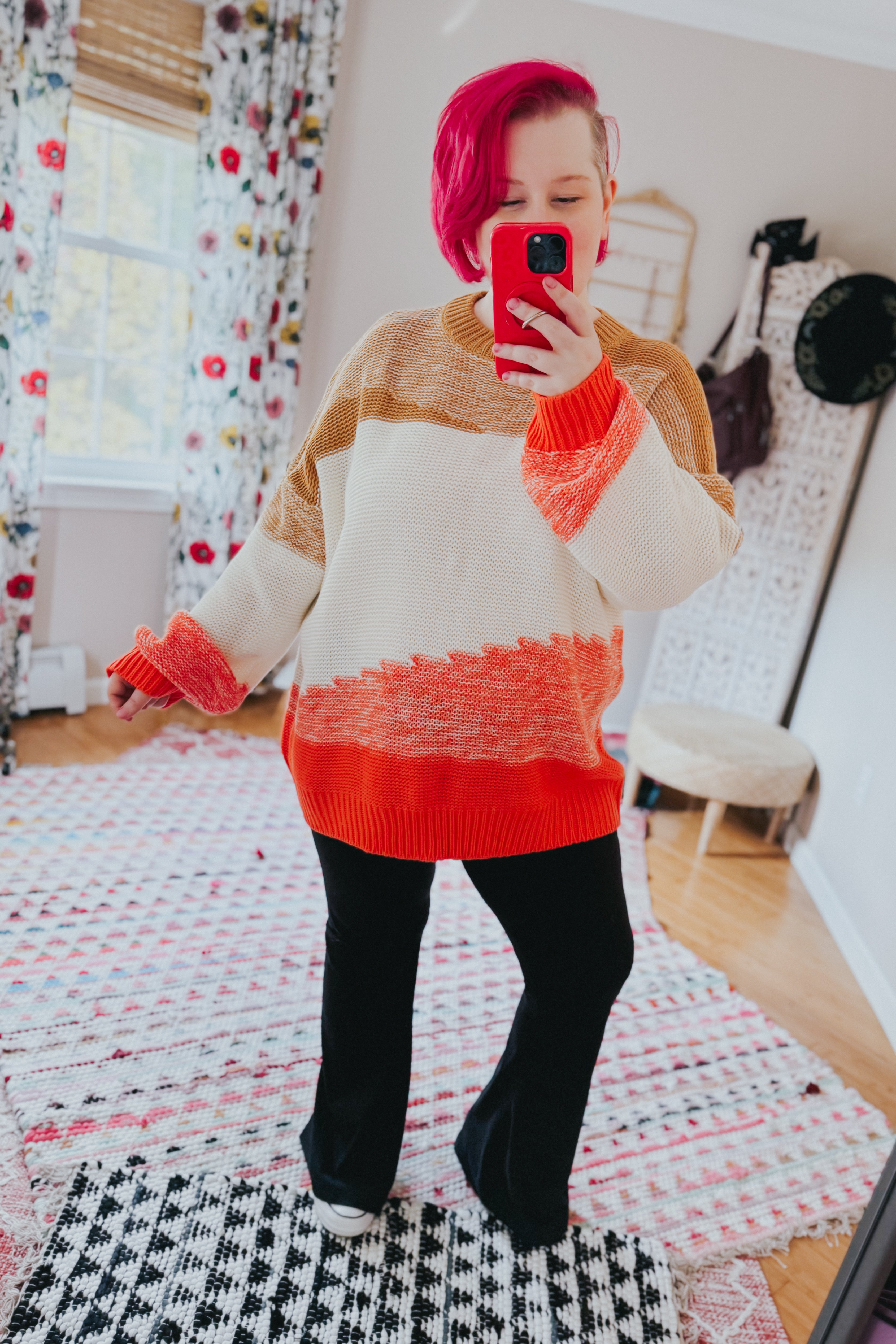 Come Around Color Block Sweater