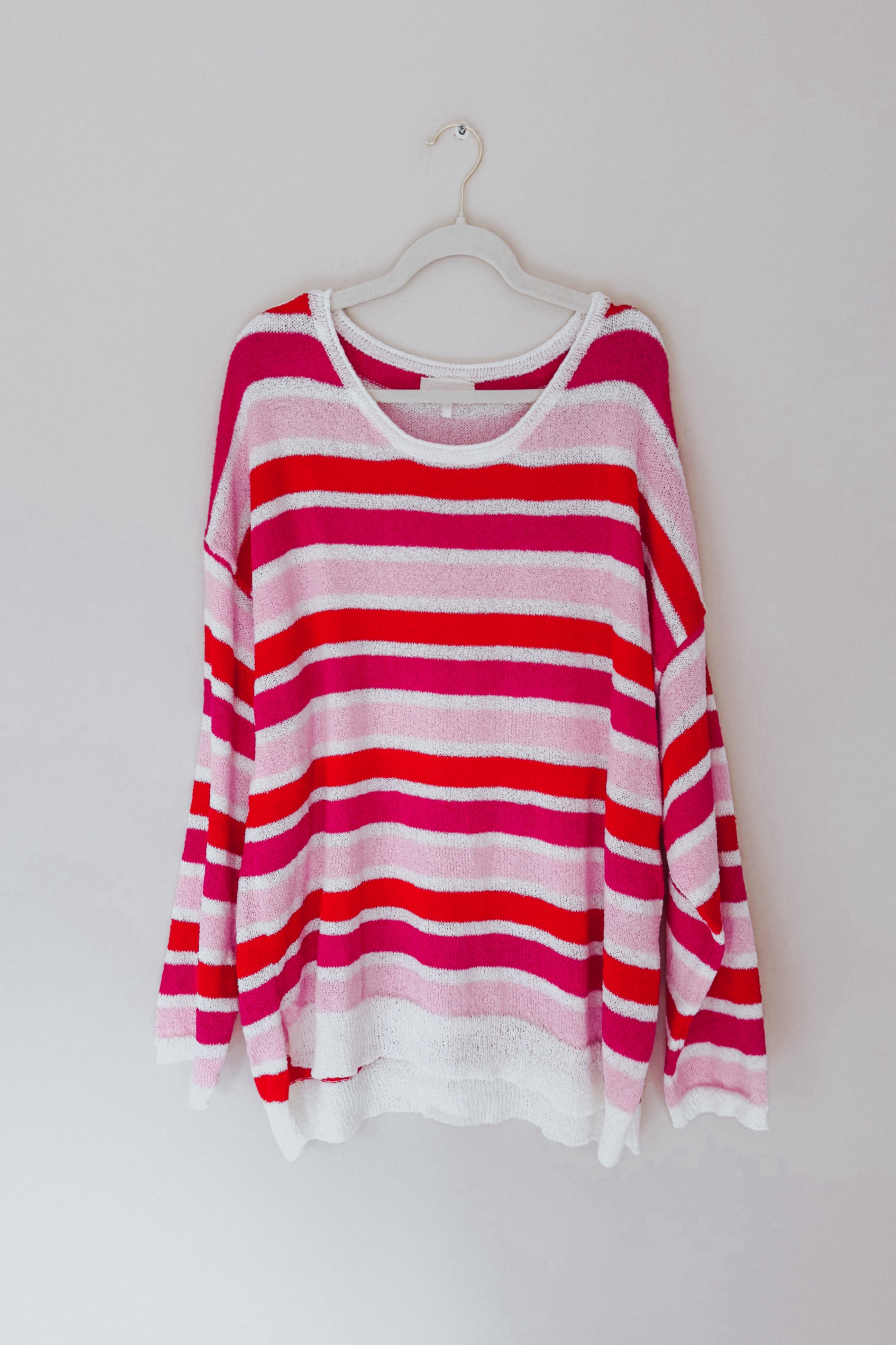 Find Our Way Loose Knit Striped Pullover