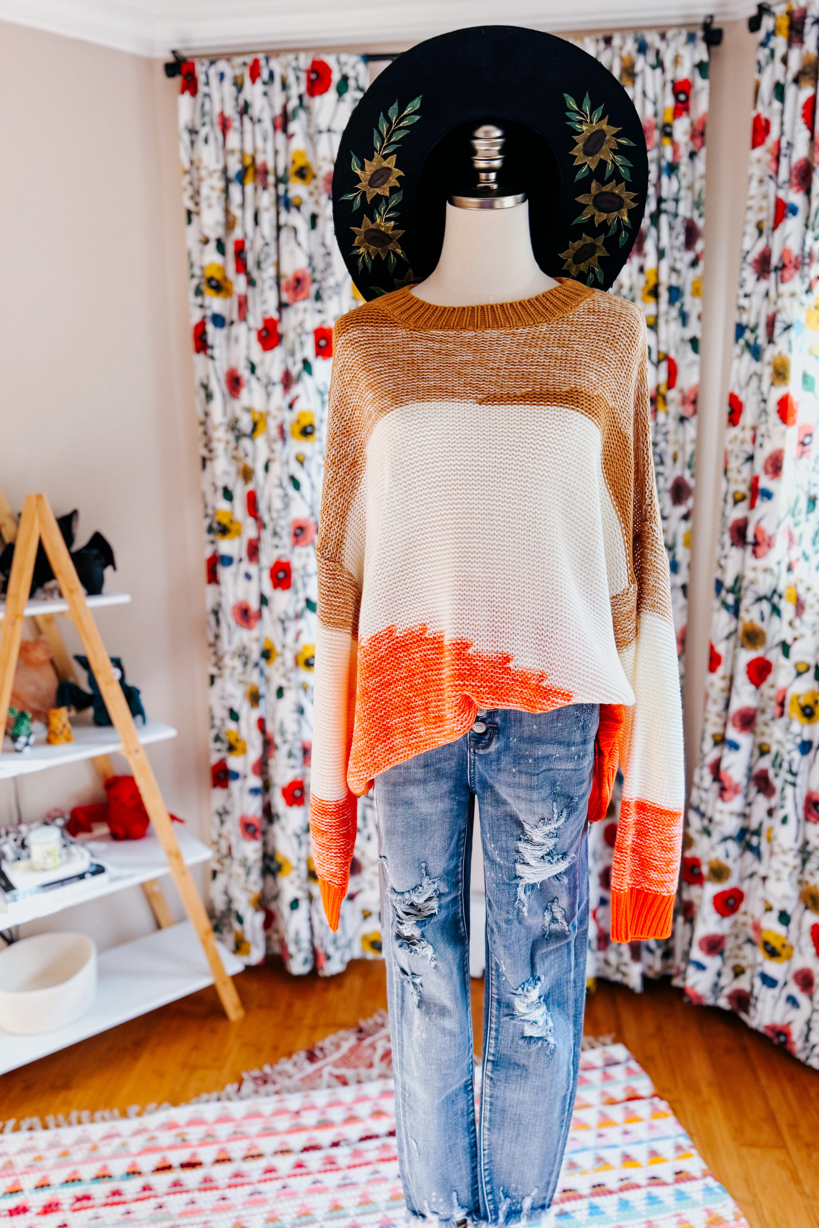 Come Around Color Block Sweater