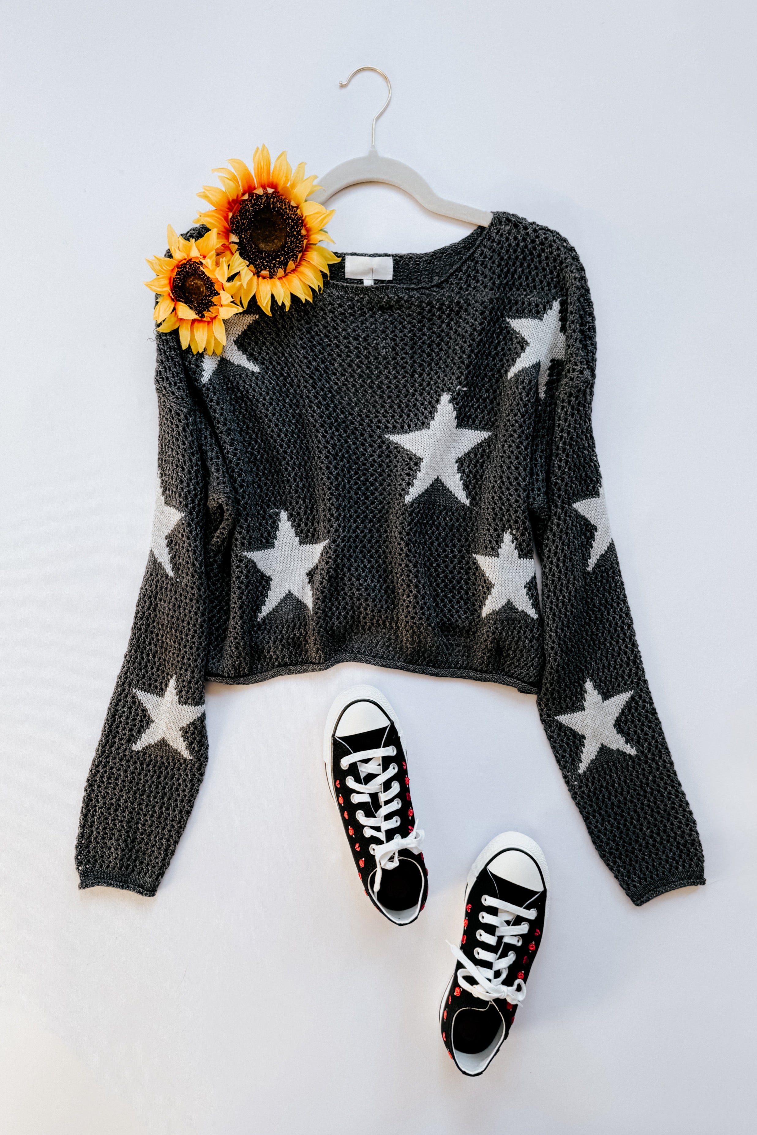 Seeing Stars Mesh Sweater Top