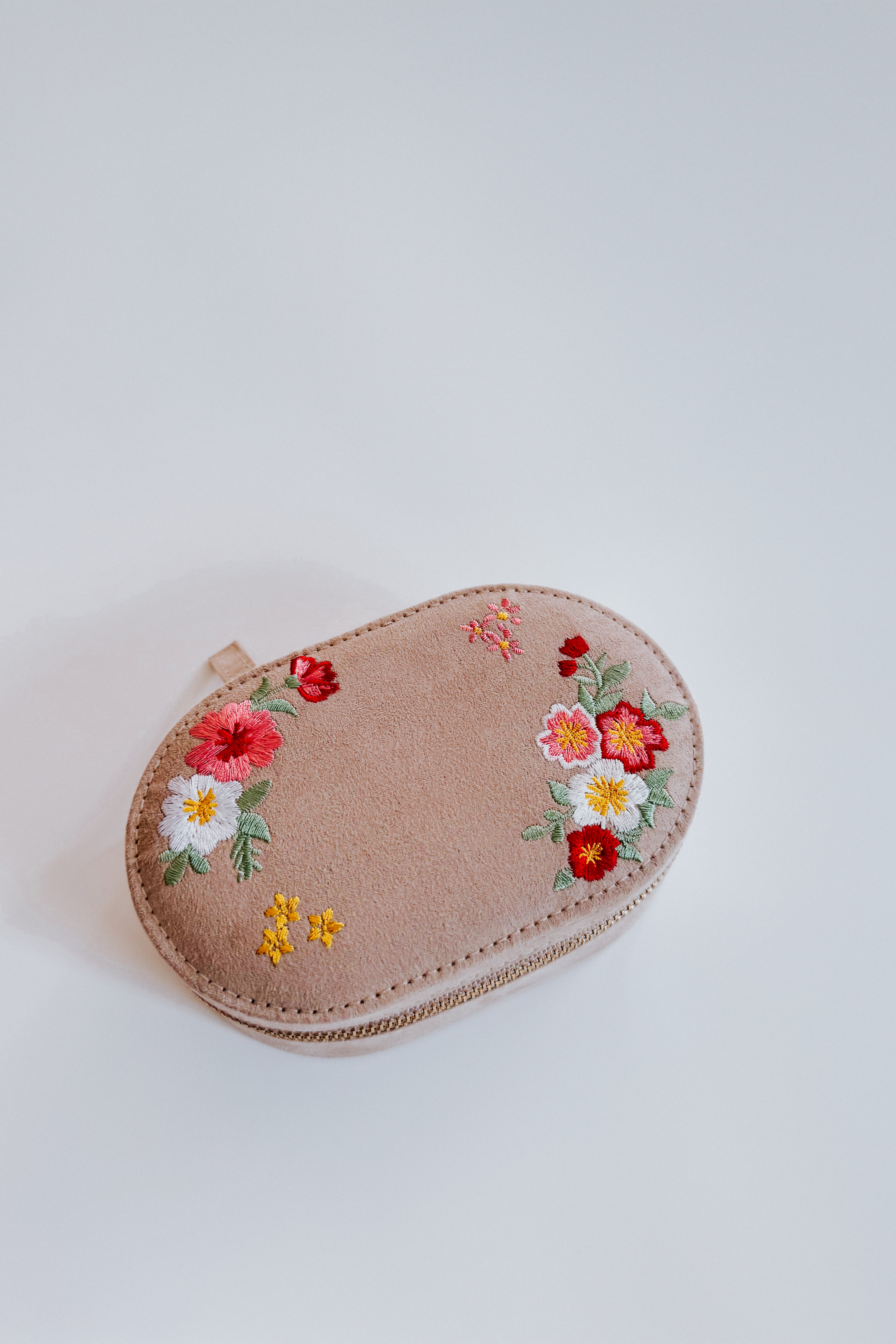 Maribella Floral Embroidered Velvet Jewelry Box