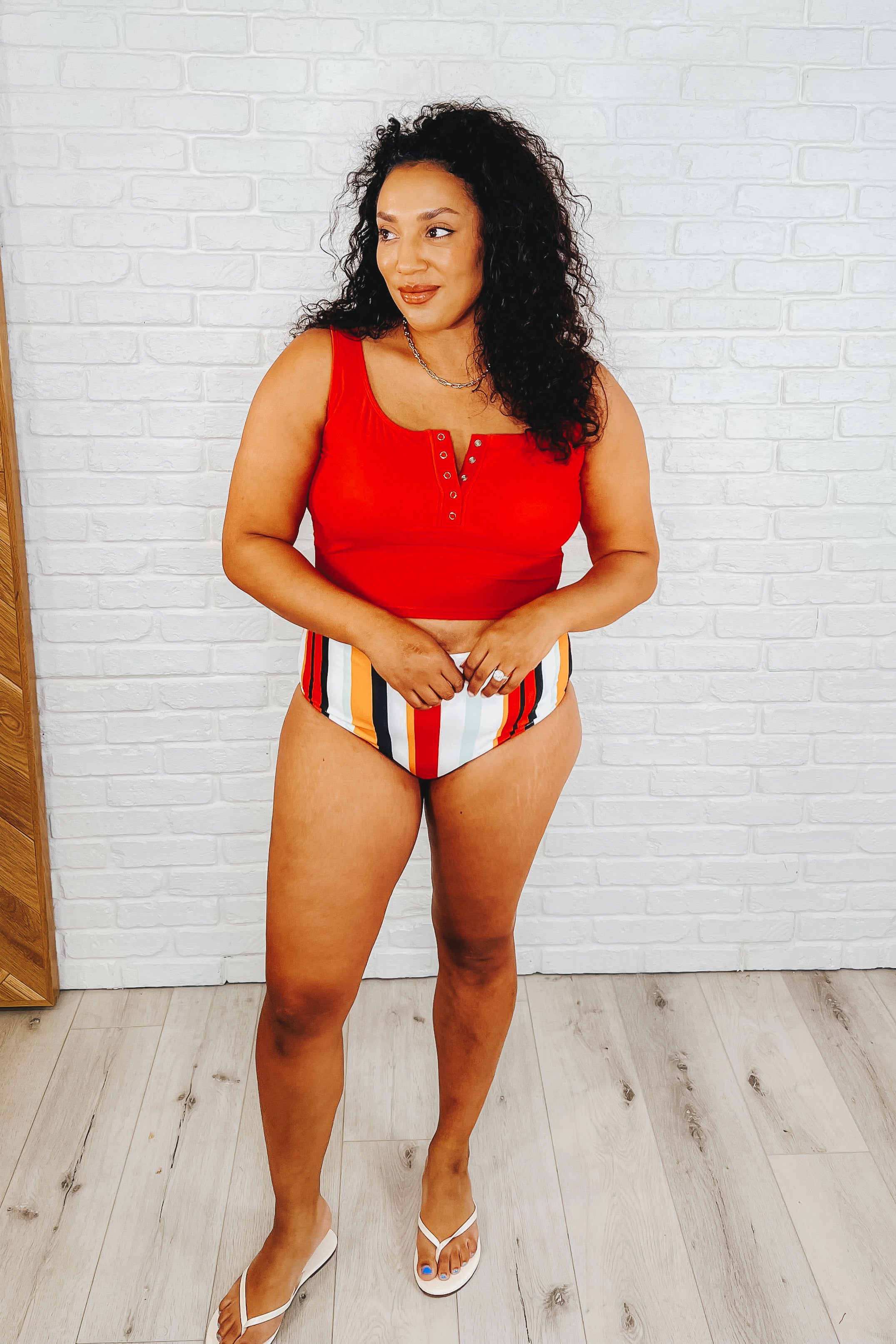 Bermuda Stripe Bottoms • Red