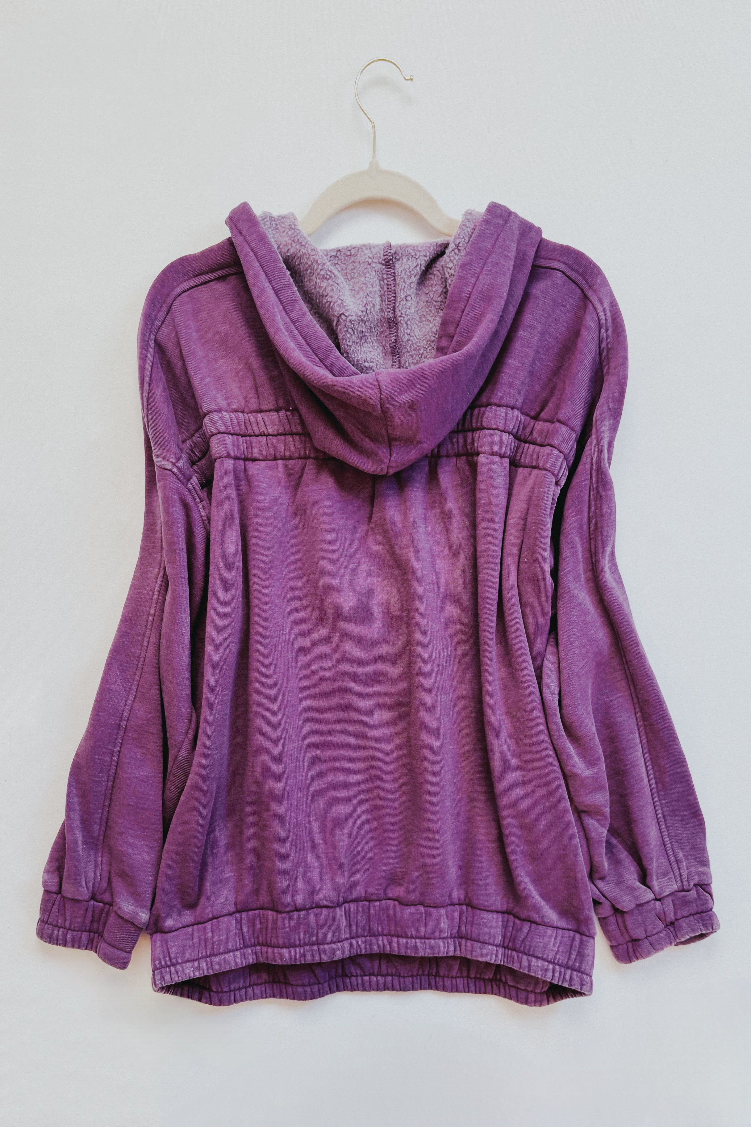 Roselle Acid Wash Hoodie • Plum