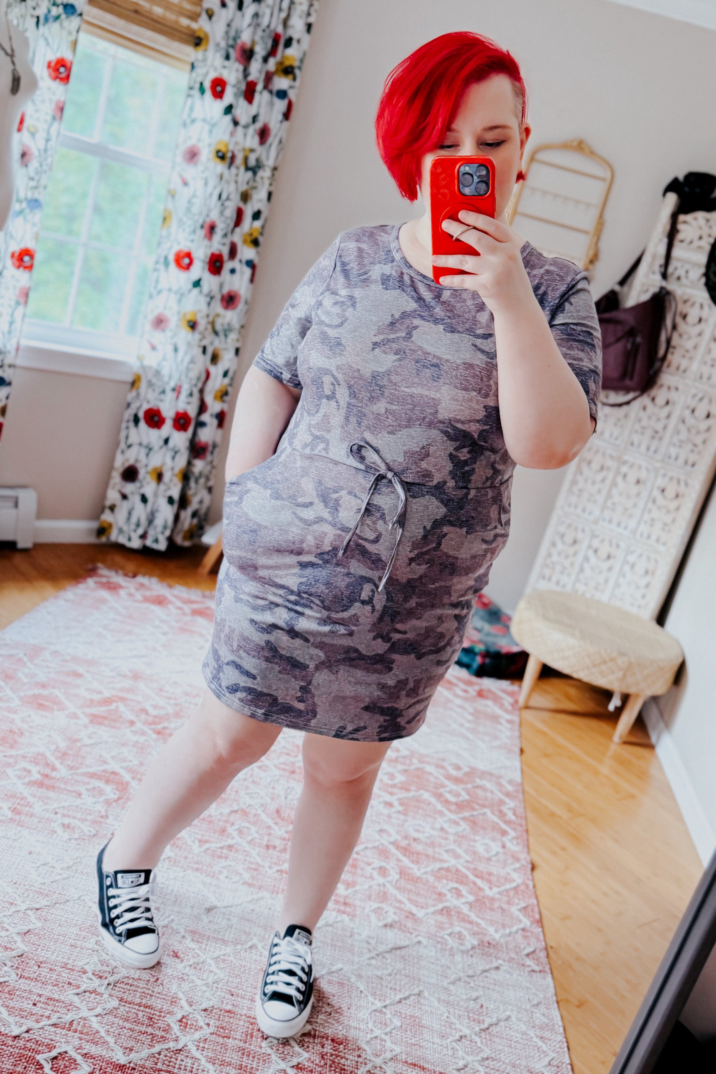 This Is Why Vintage Camo Print Dress