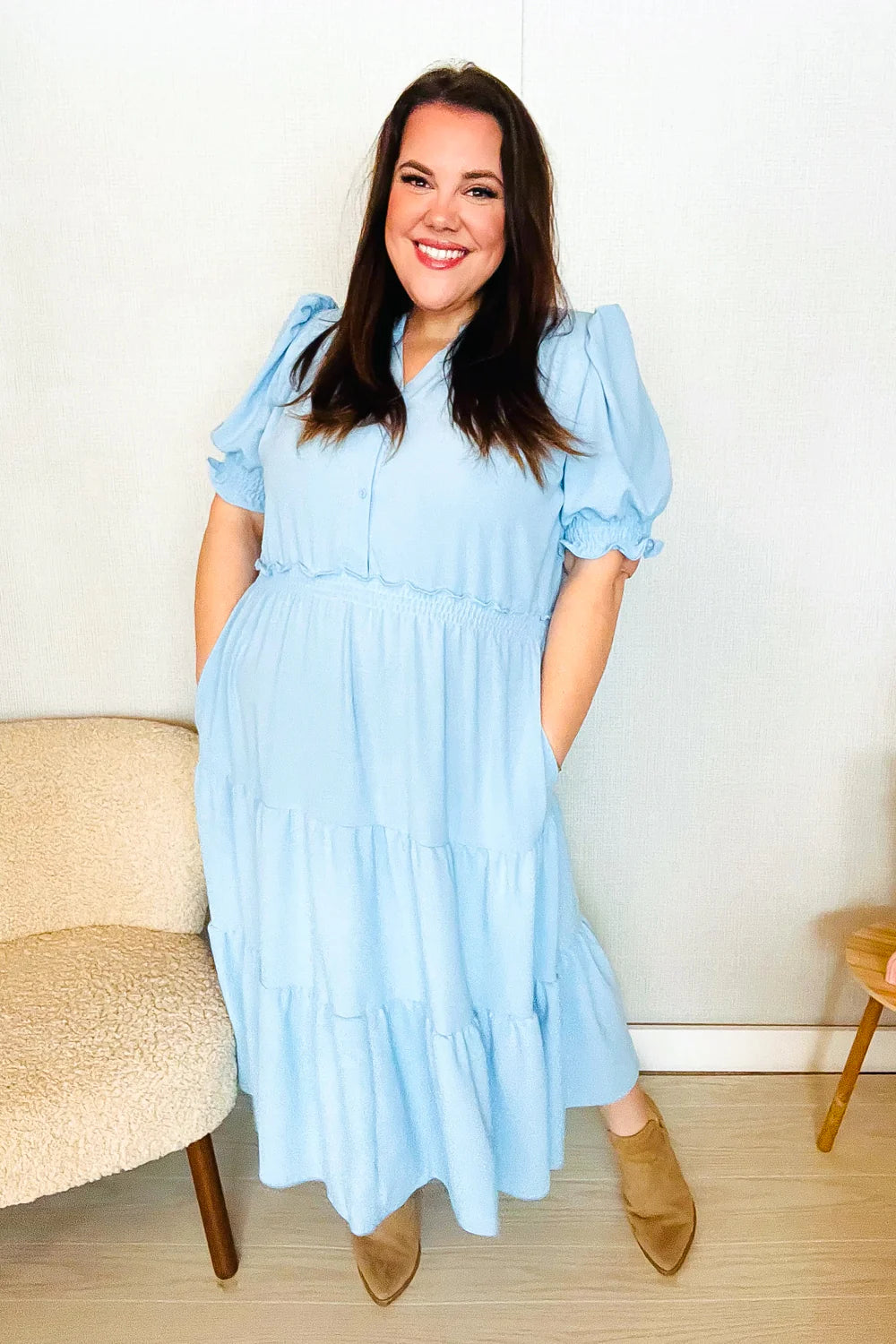 Lesson Learned Frill Tiered Maxi Dress