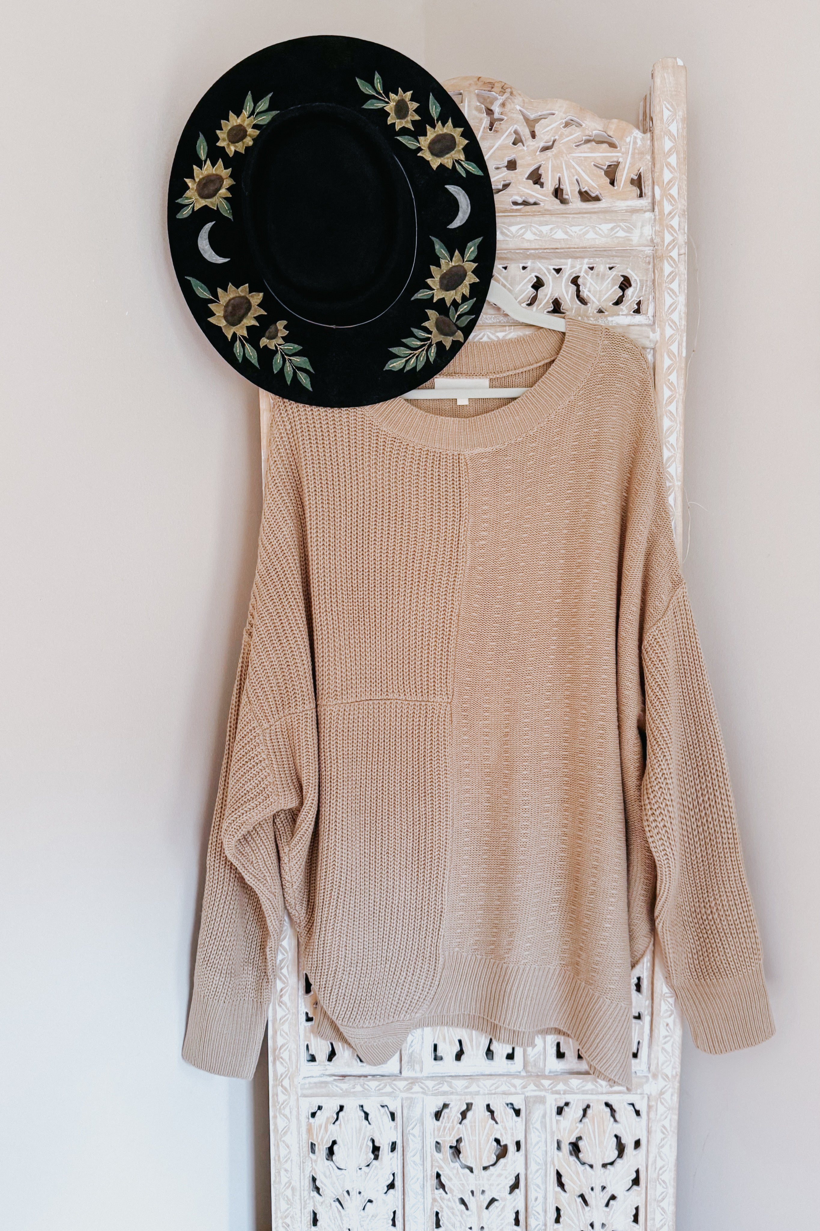 Suddenly Fine Asymmetrical Knit Sweater • Cream