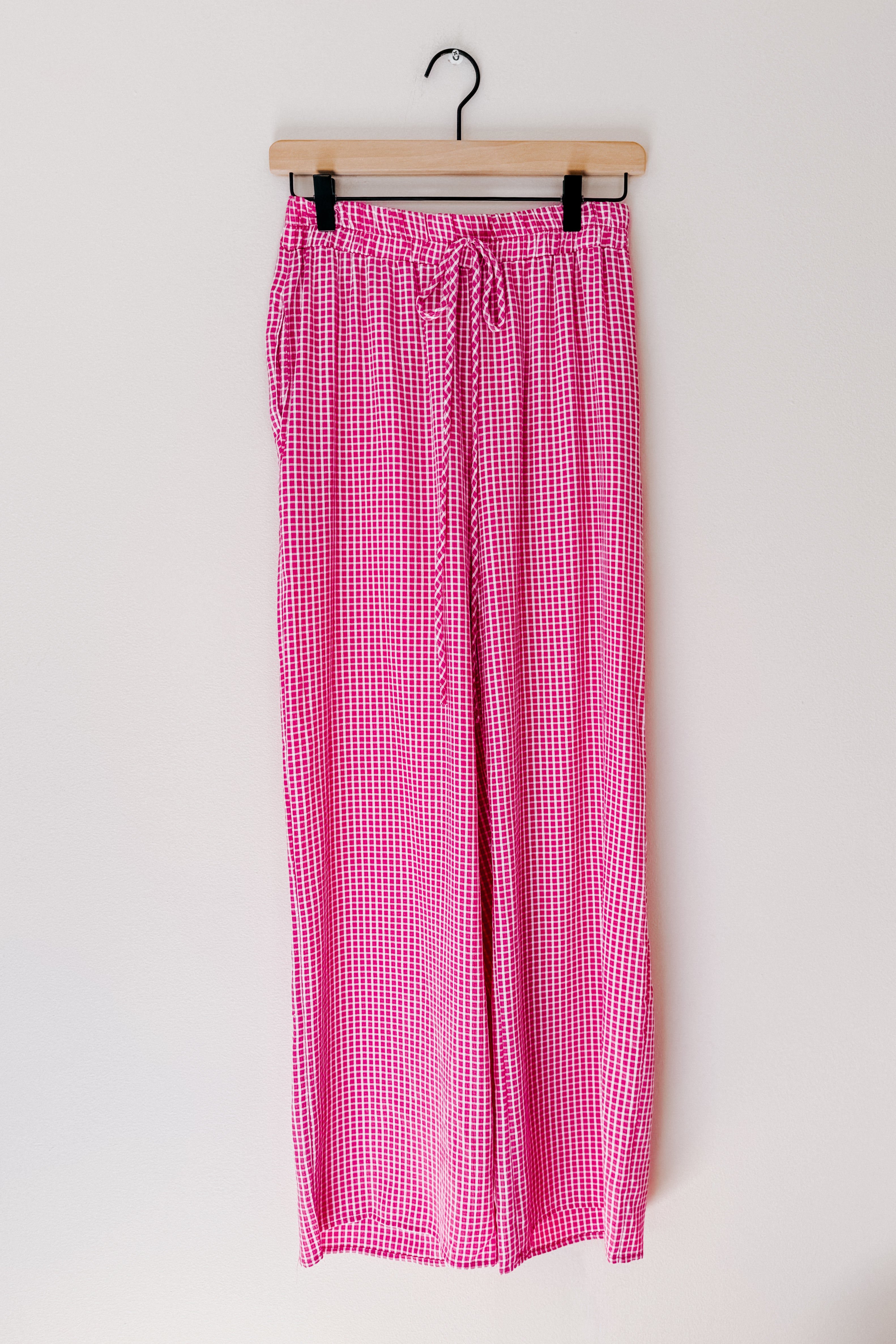 In The Groove Checkered Print Pants • Pink