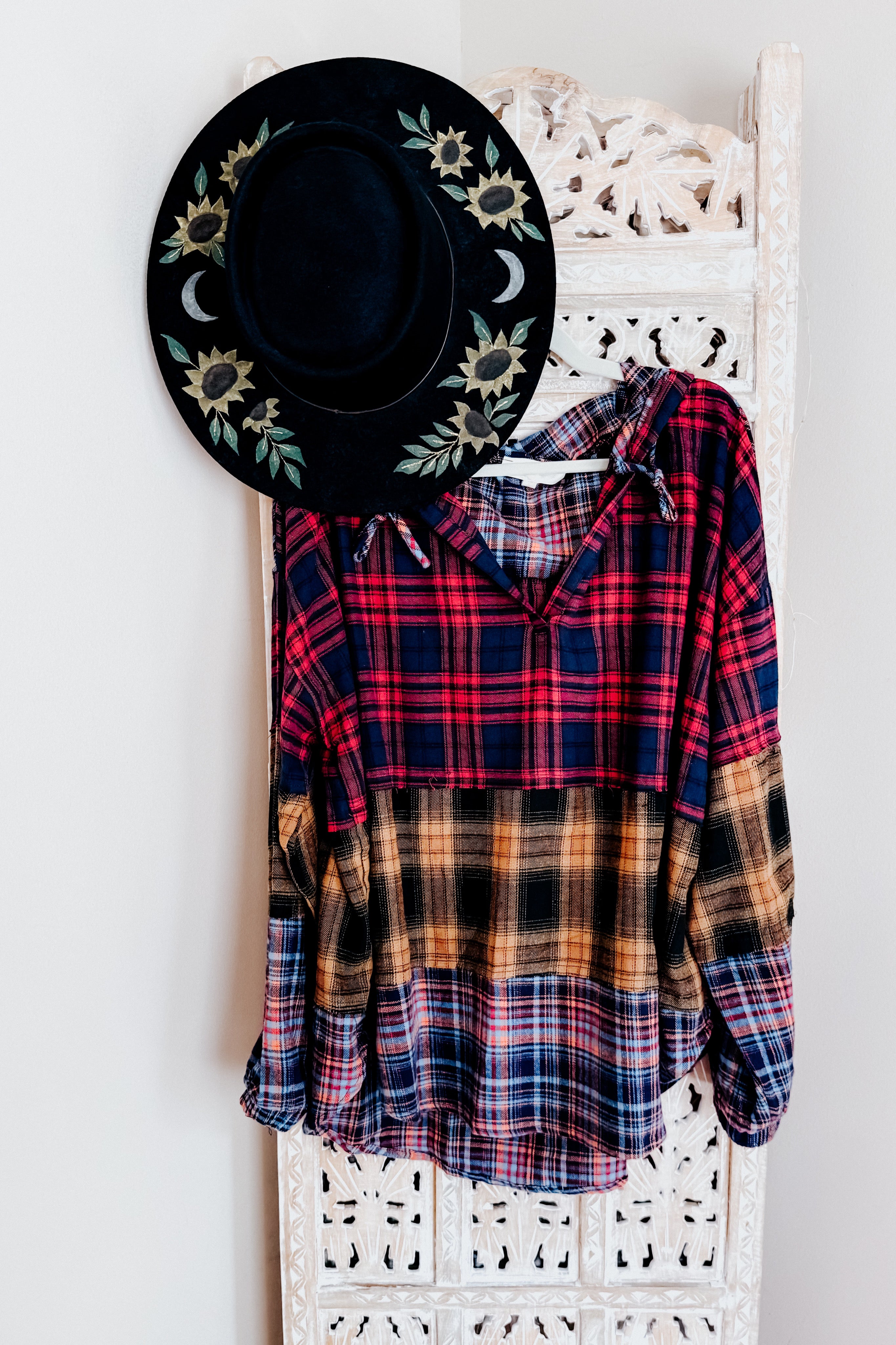 Fall Into You Plaid Flannel Hoodie