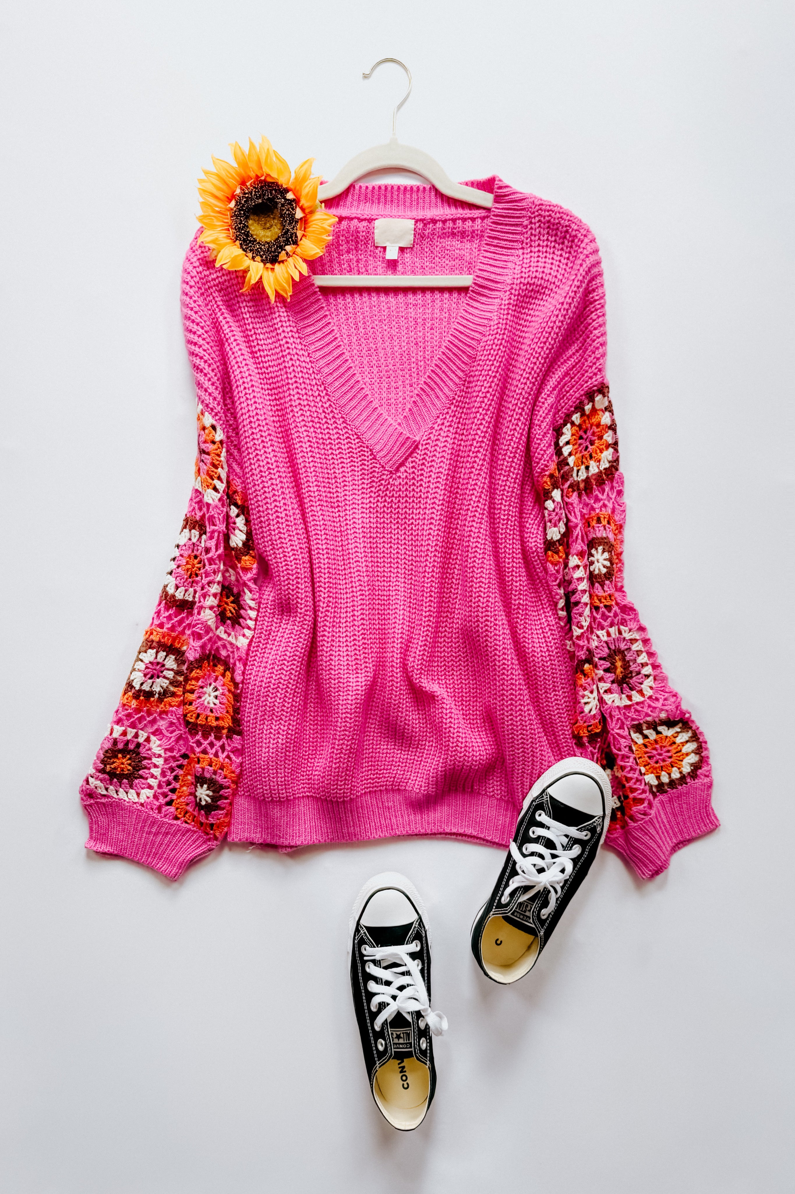 Can't Stop this Feeling V-Neck Knit Sweater