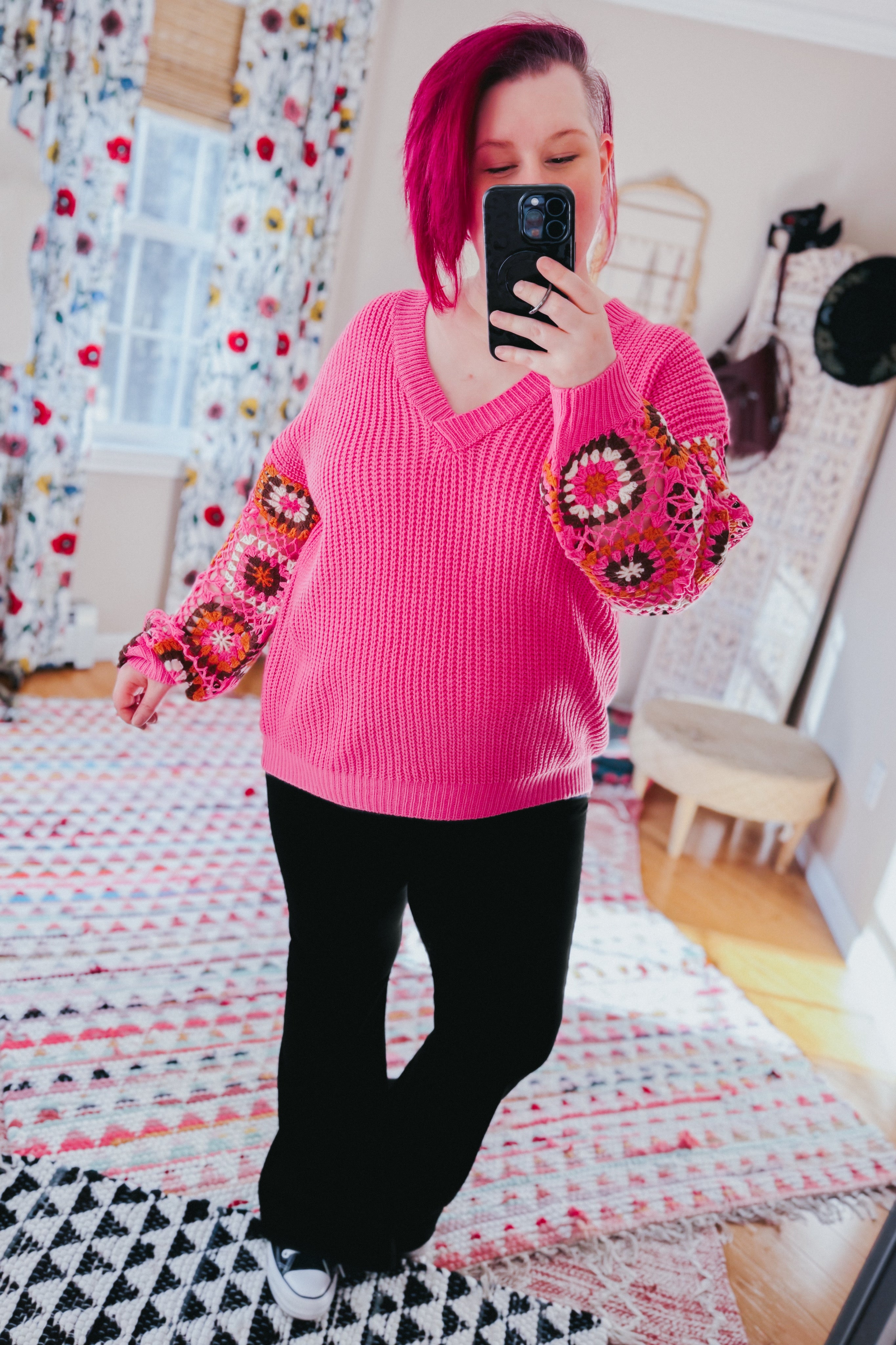 Can't Stop this Feeling V-Neck Knit Sweater