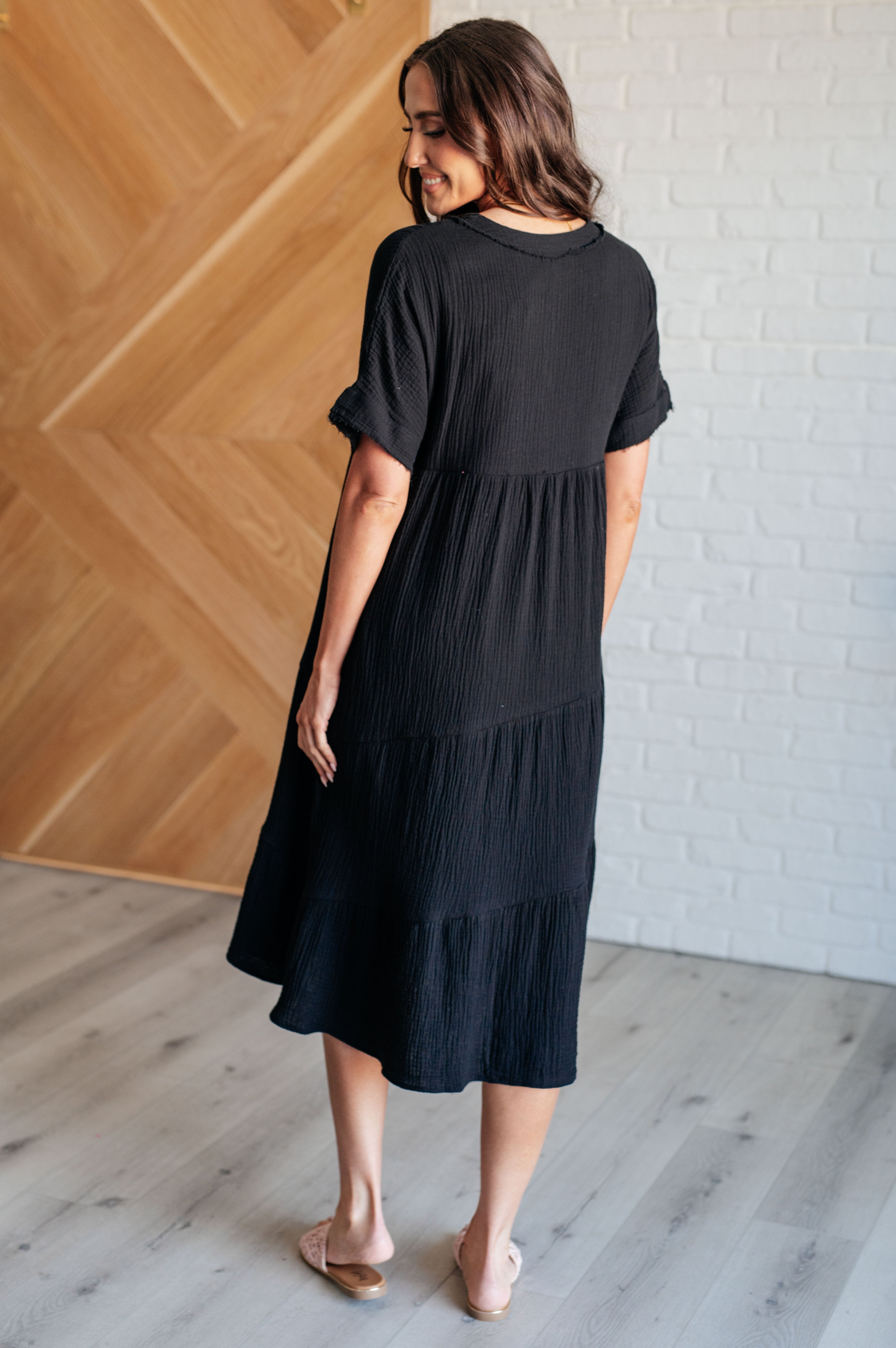 Always Learning Dolman Sleeve Dress • Black