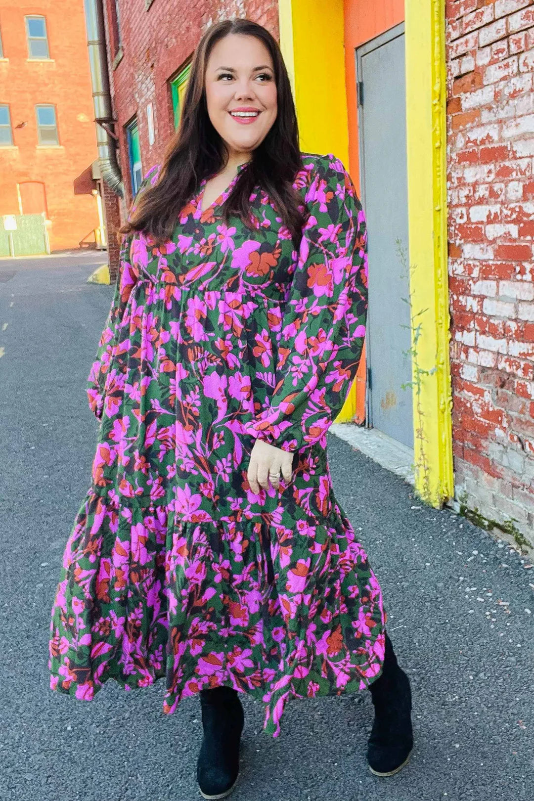 I’m Dancing Floral Print Tiered Maxi Dress