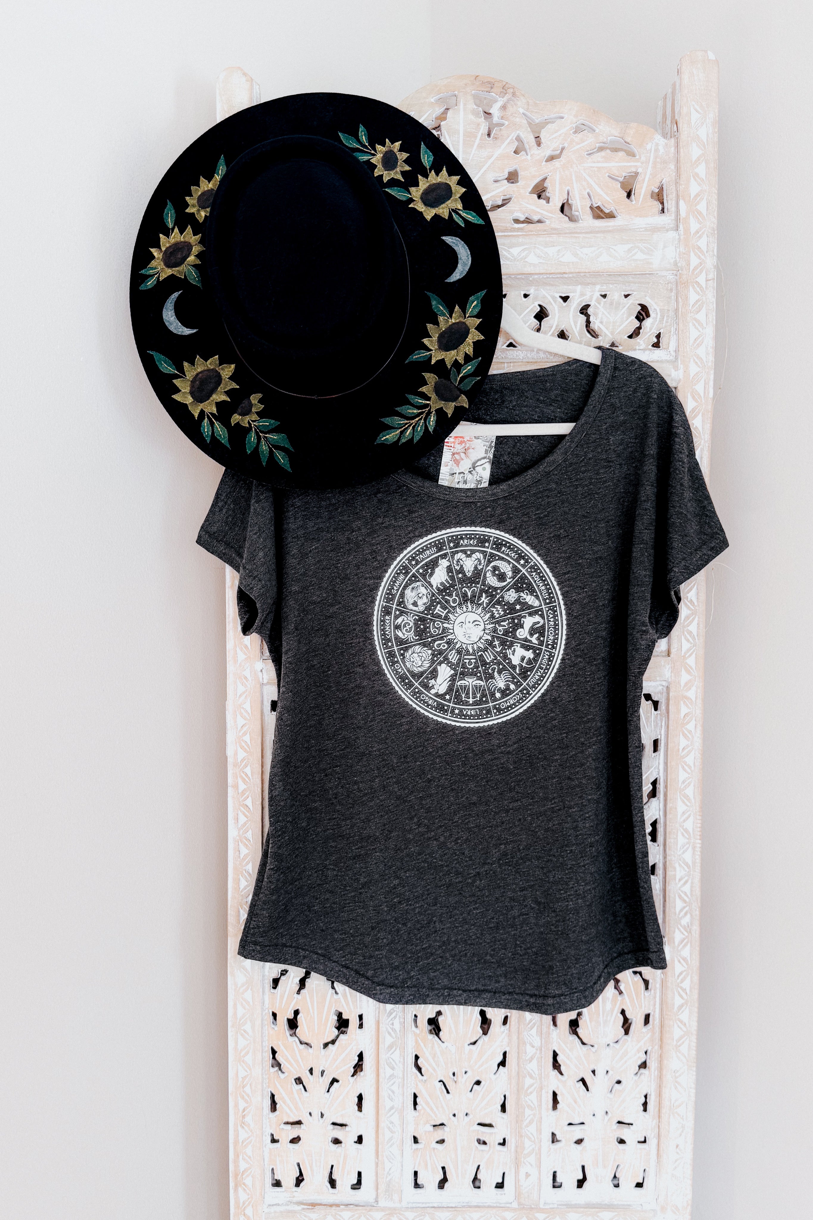 Zodiac Vibes Slouchy Top • Charcoal