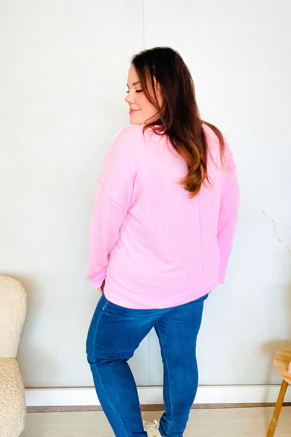 So Charming Mineral Wash Top • Pink