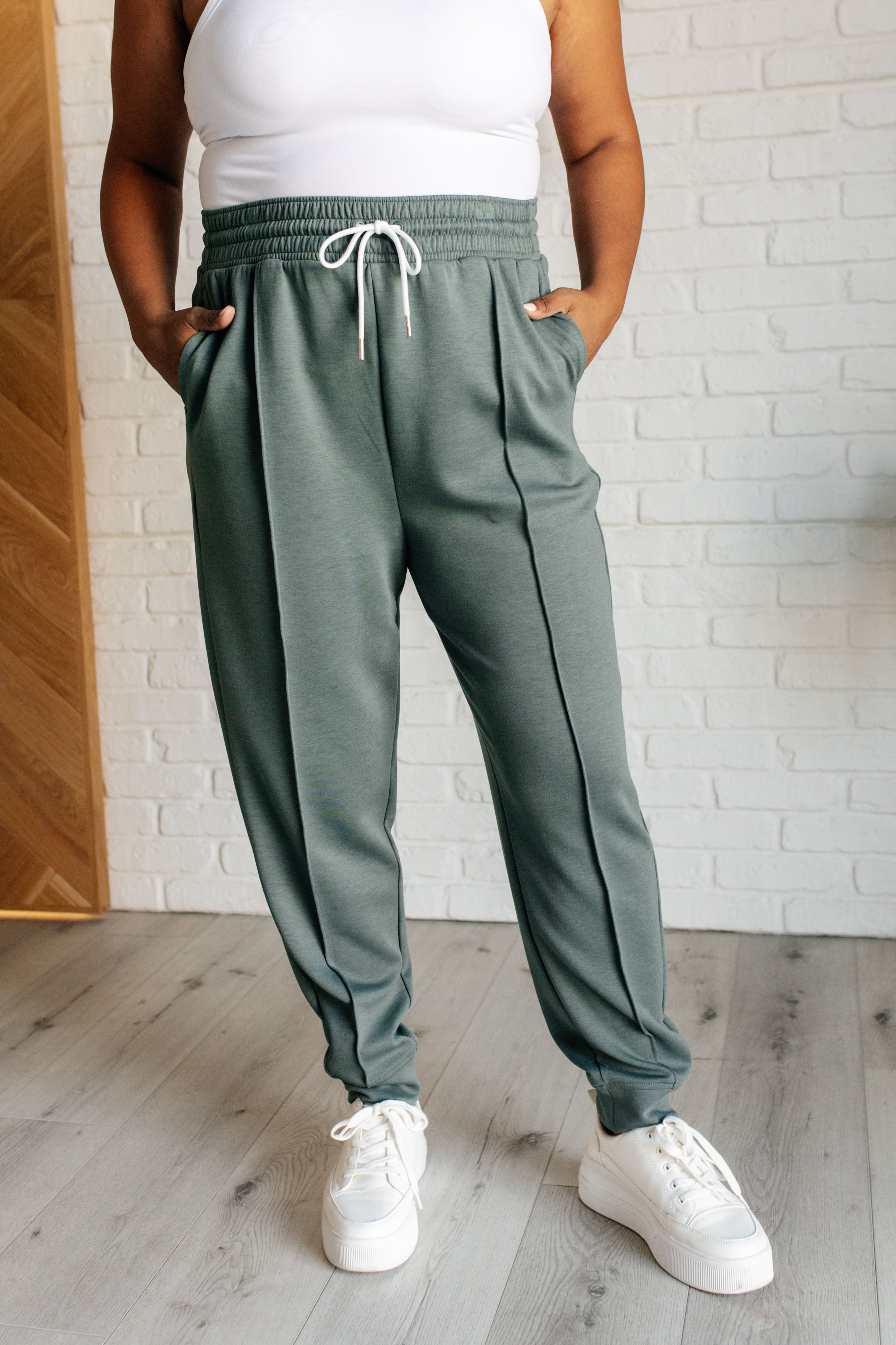 Center Seam Scuba Joggers • Ash Jade