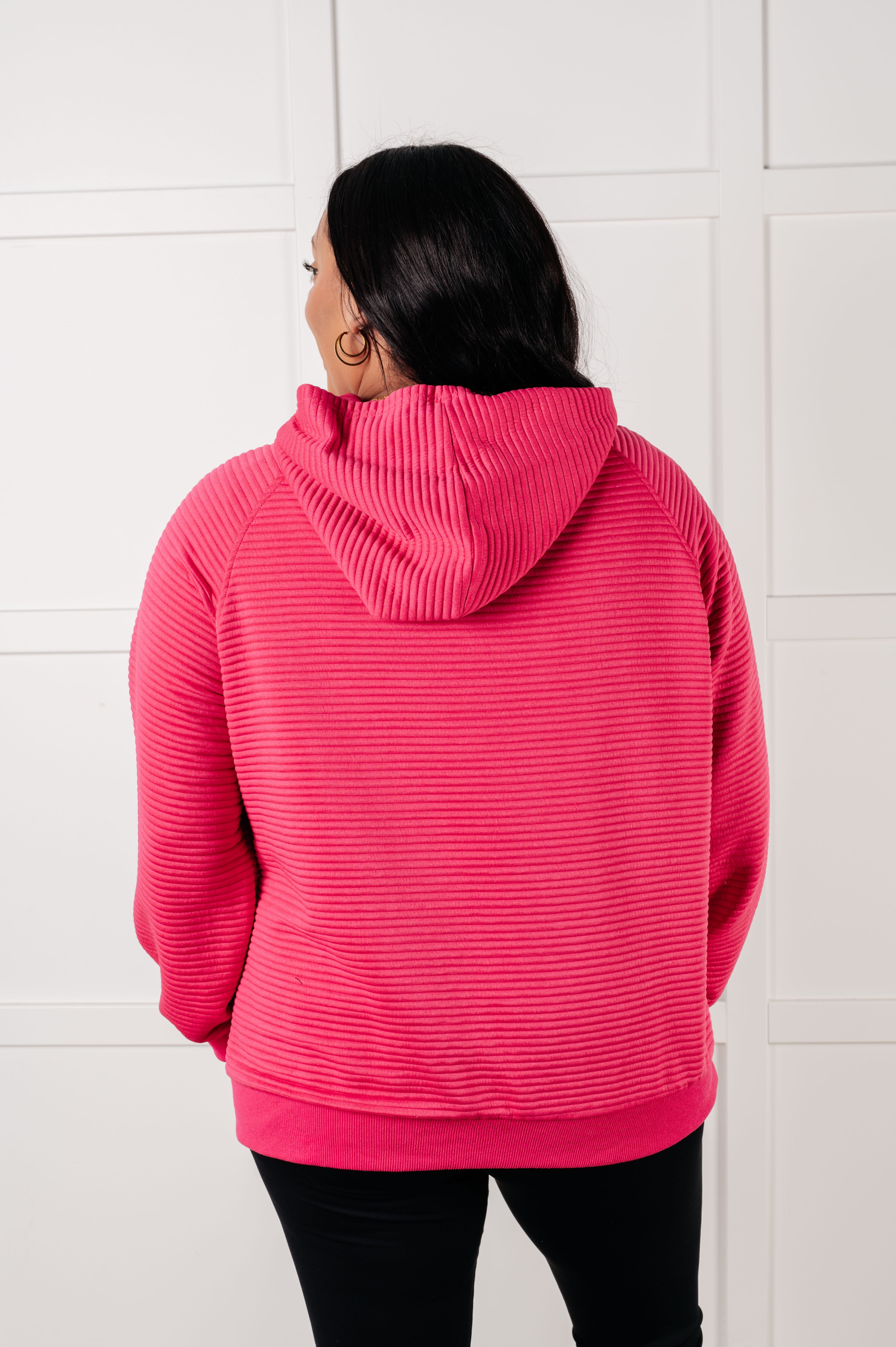 Crosswalk Textured Hoodie • Pink