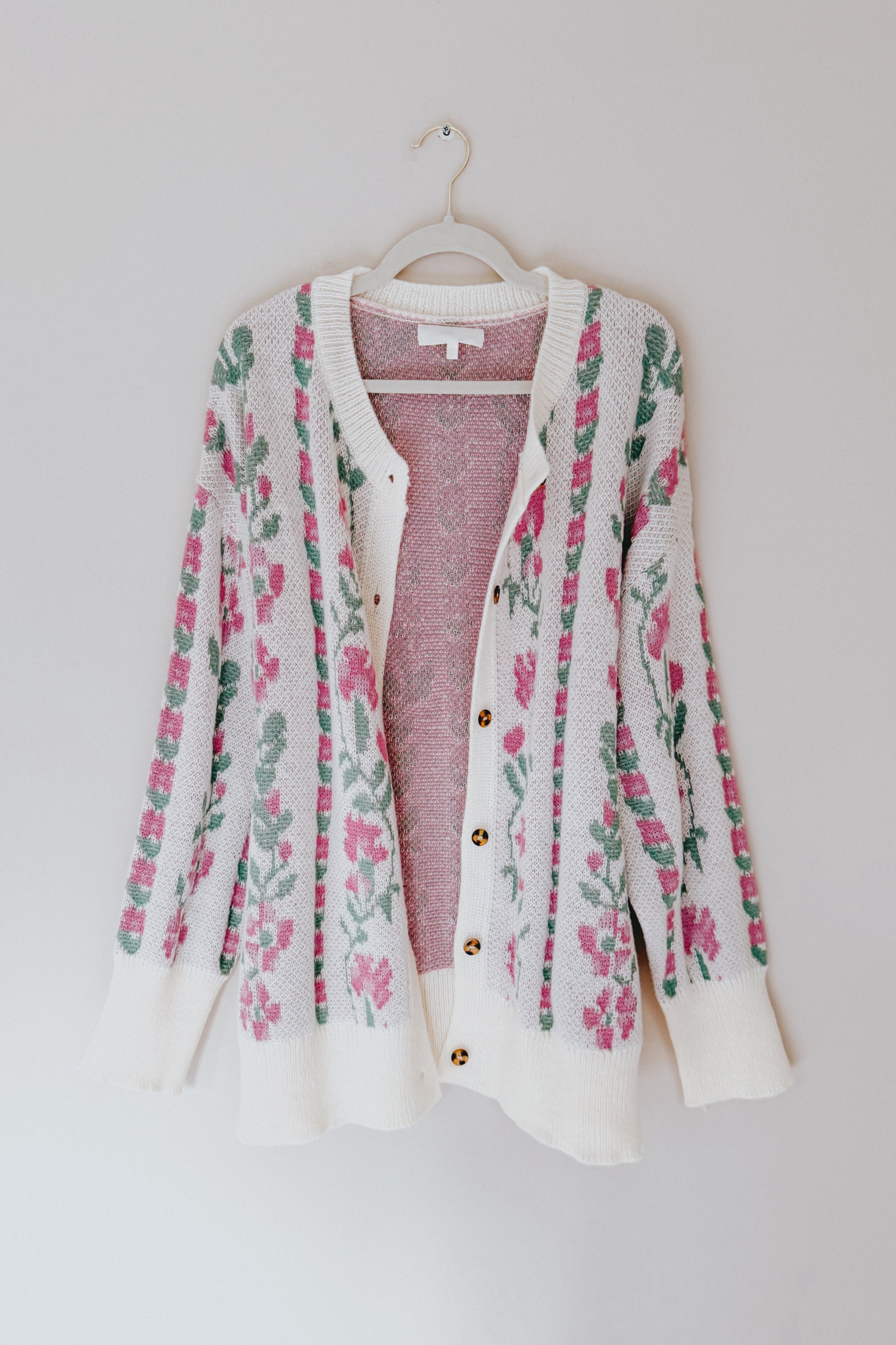 Don’t Wanna Go Jacquard Floral Button Down Cardigan