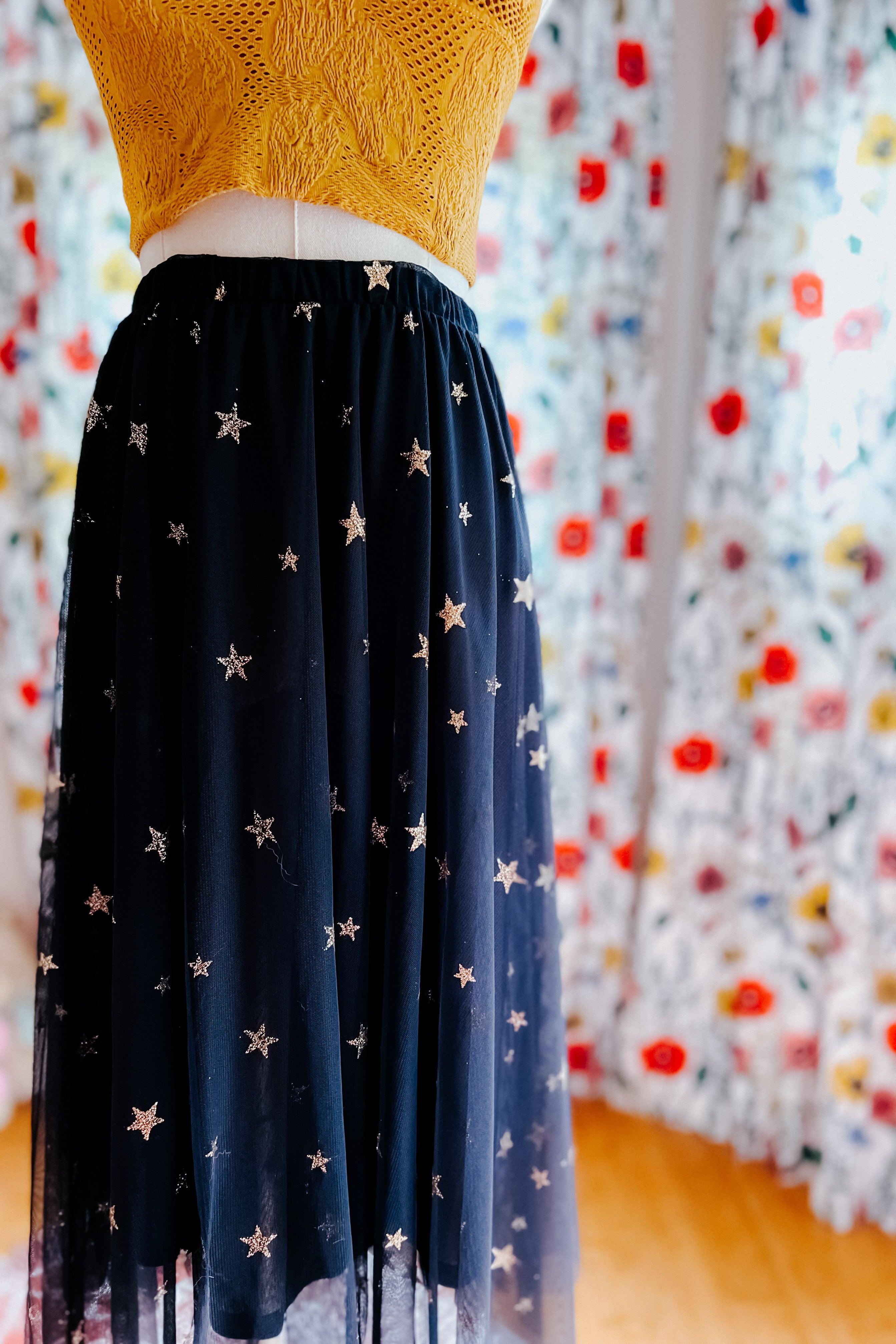 Star shop chiffon skirt