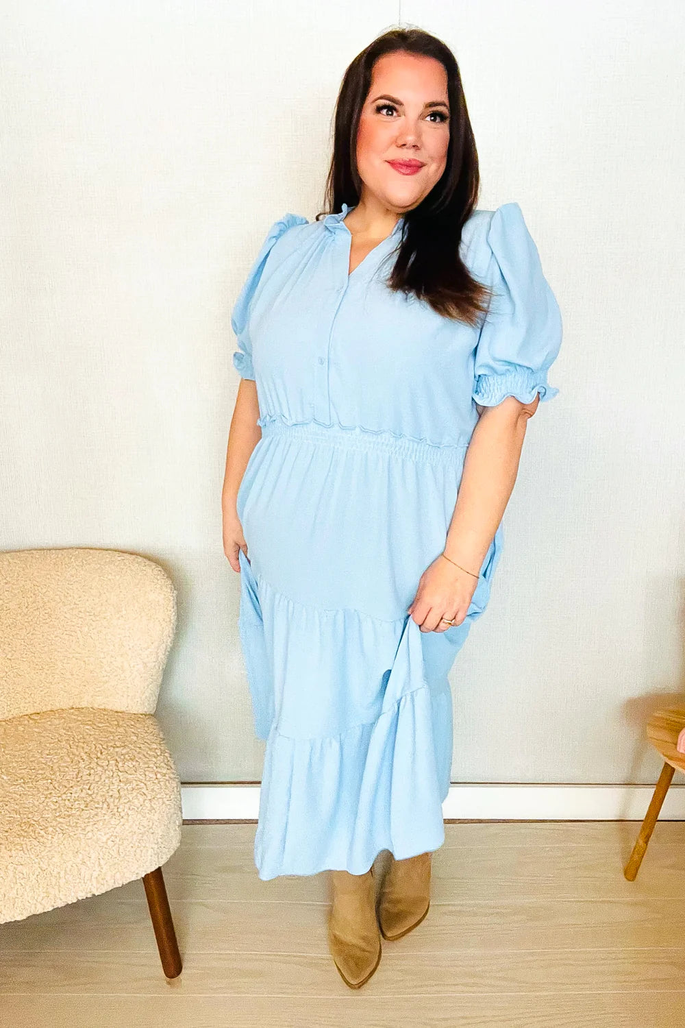 Lesson Learned Frill Tiered Maxi Dress