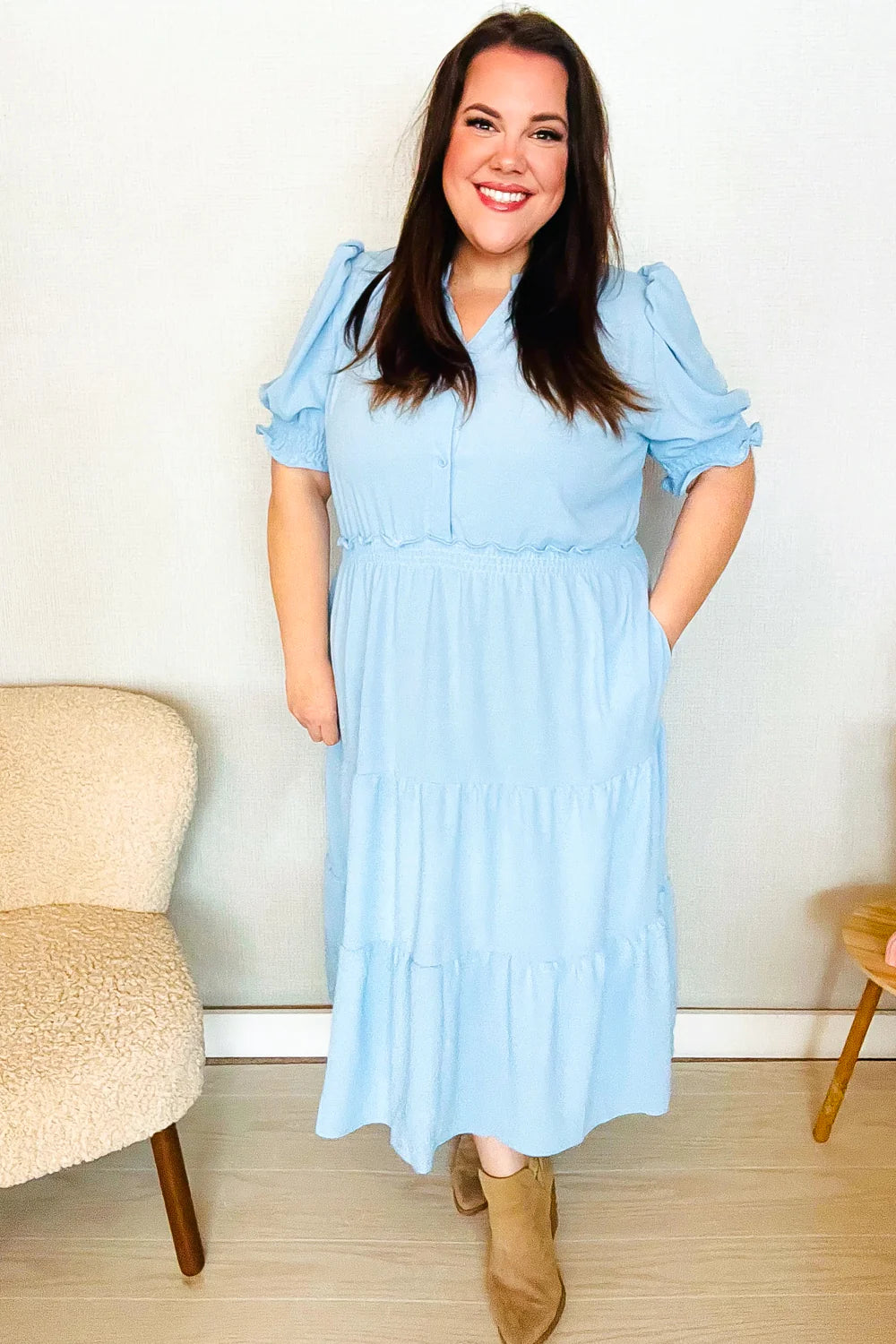 Lesson Learned Frill Tiered Maxi Dress