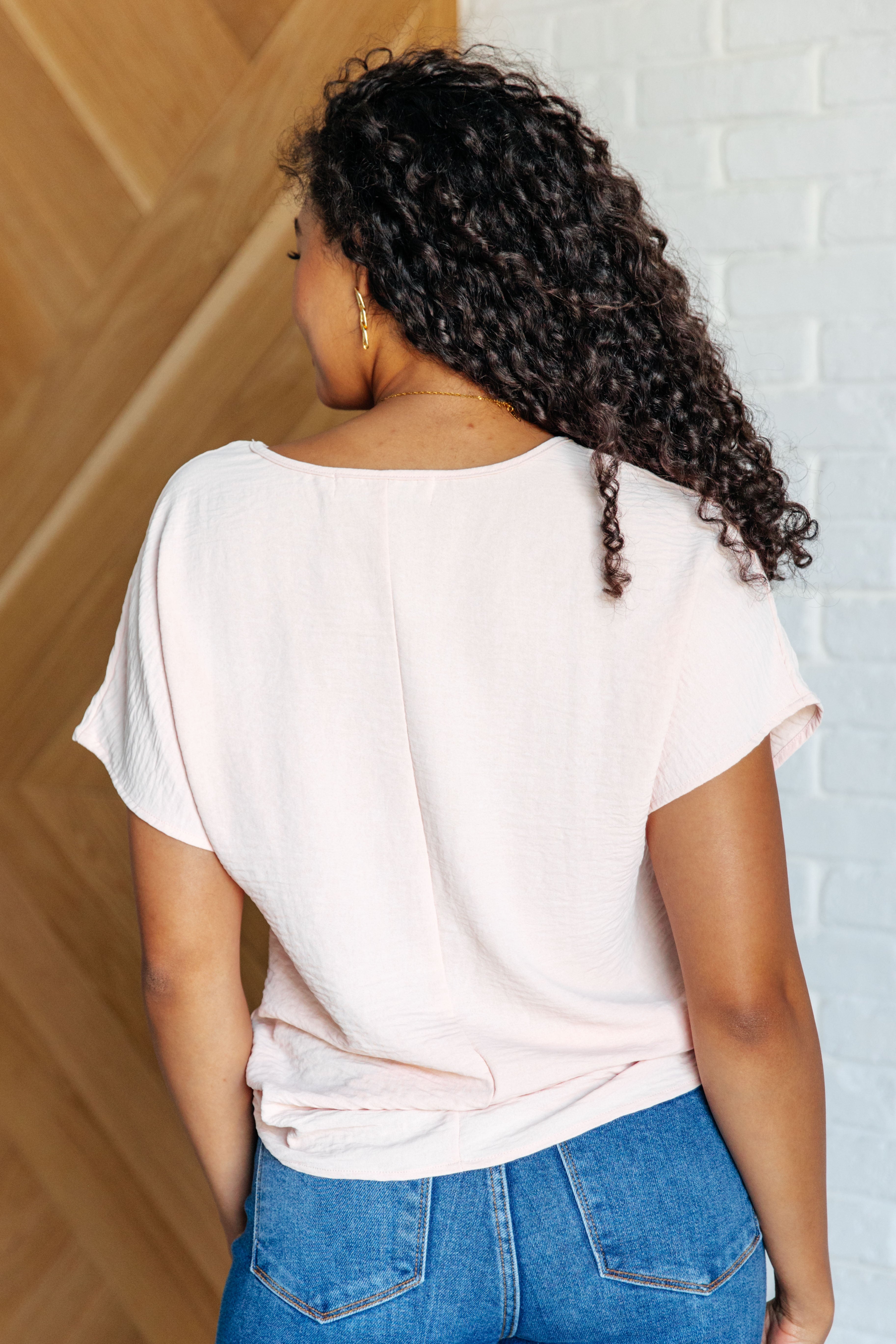 Frequently Asked Questions V-Neck Top • Blush