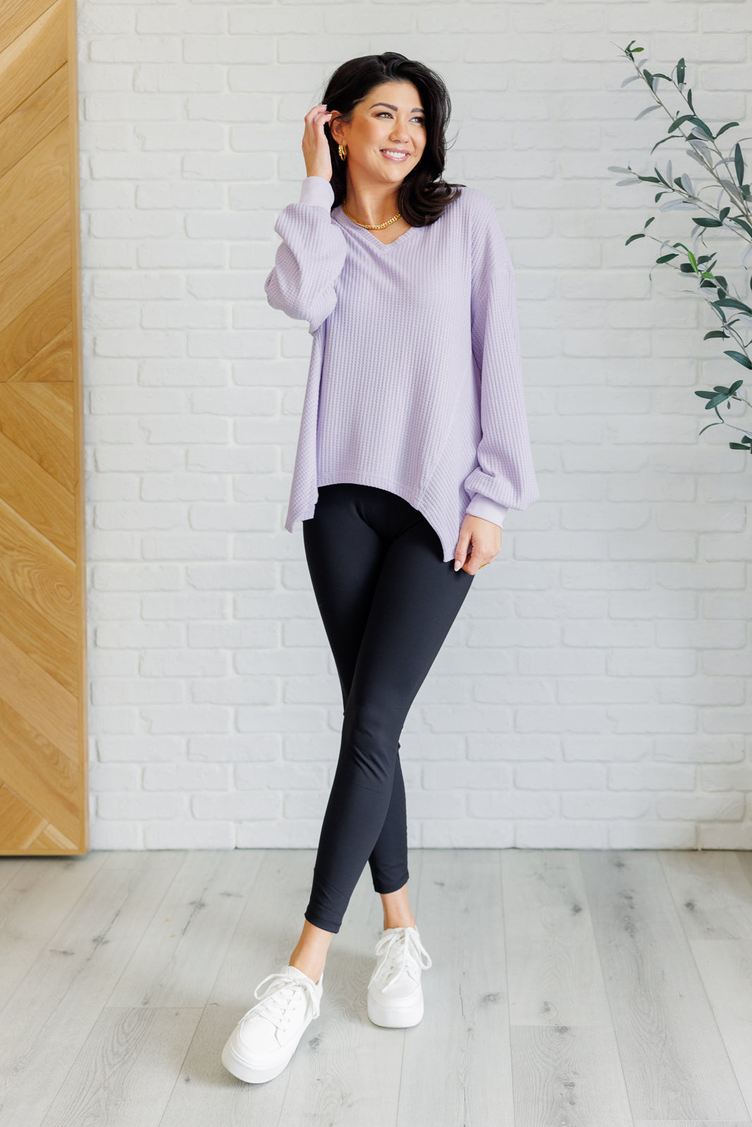 Good Things Are Coming V-Neck Top • Lavender