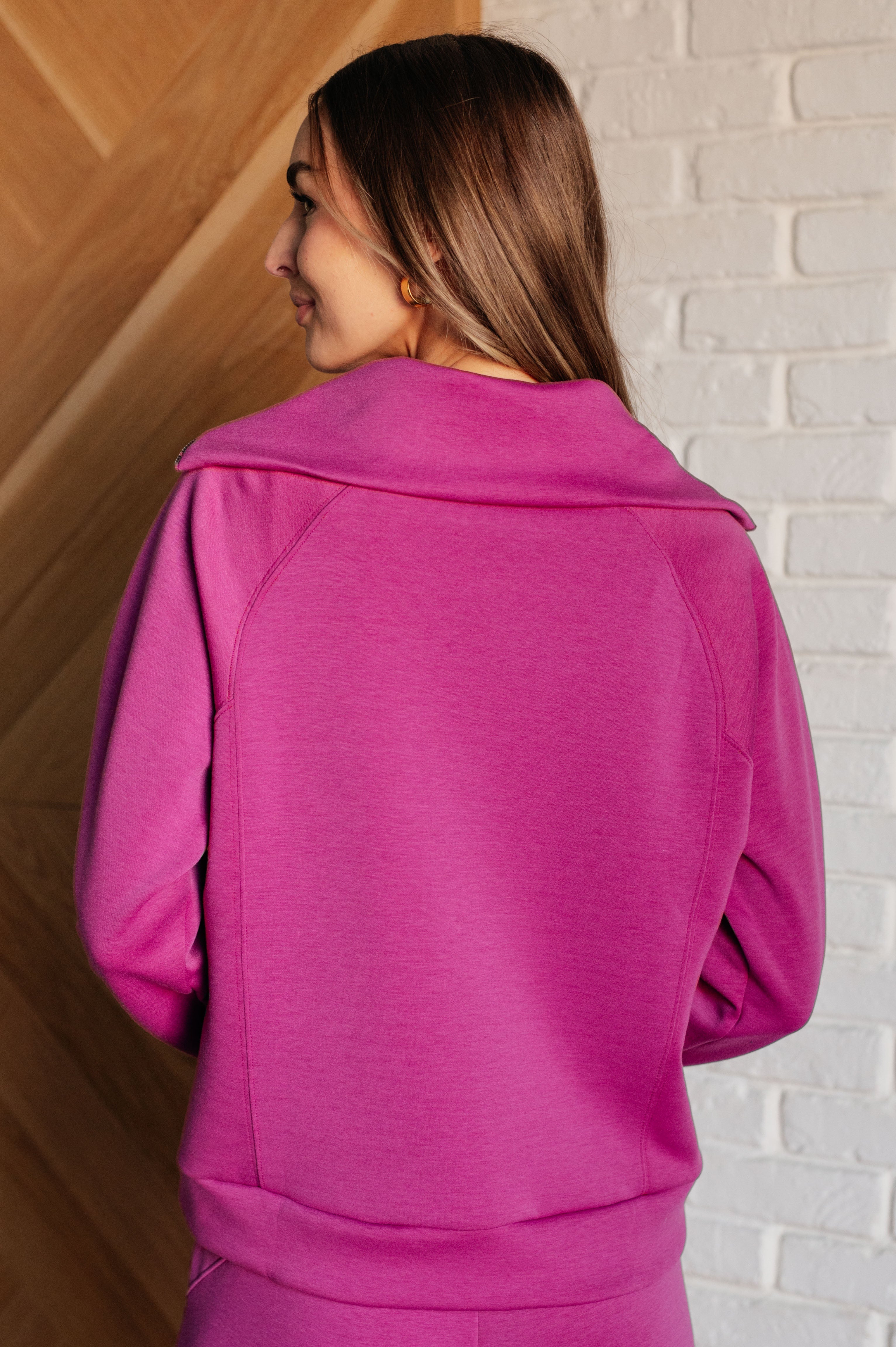 Hamptons Travel Half Zip Pullover • Magenta