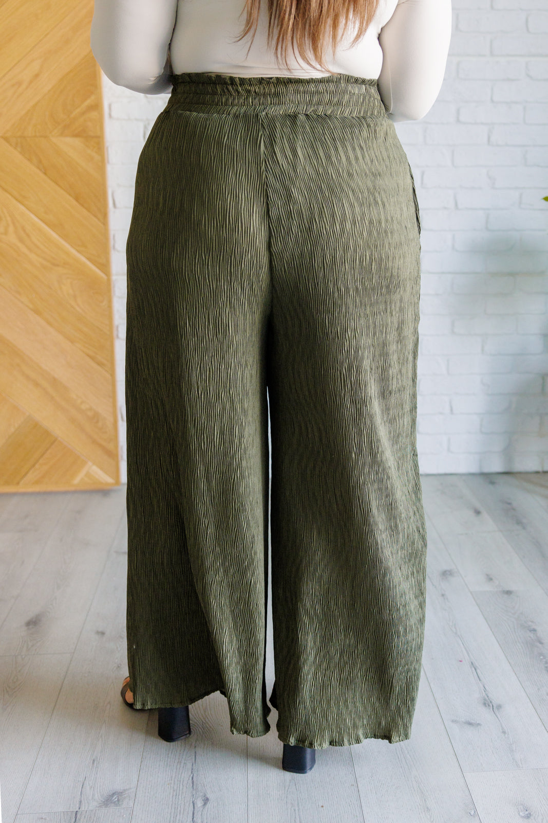 Harmony High Rise Wide Pants • Olive