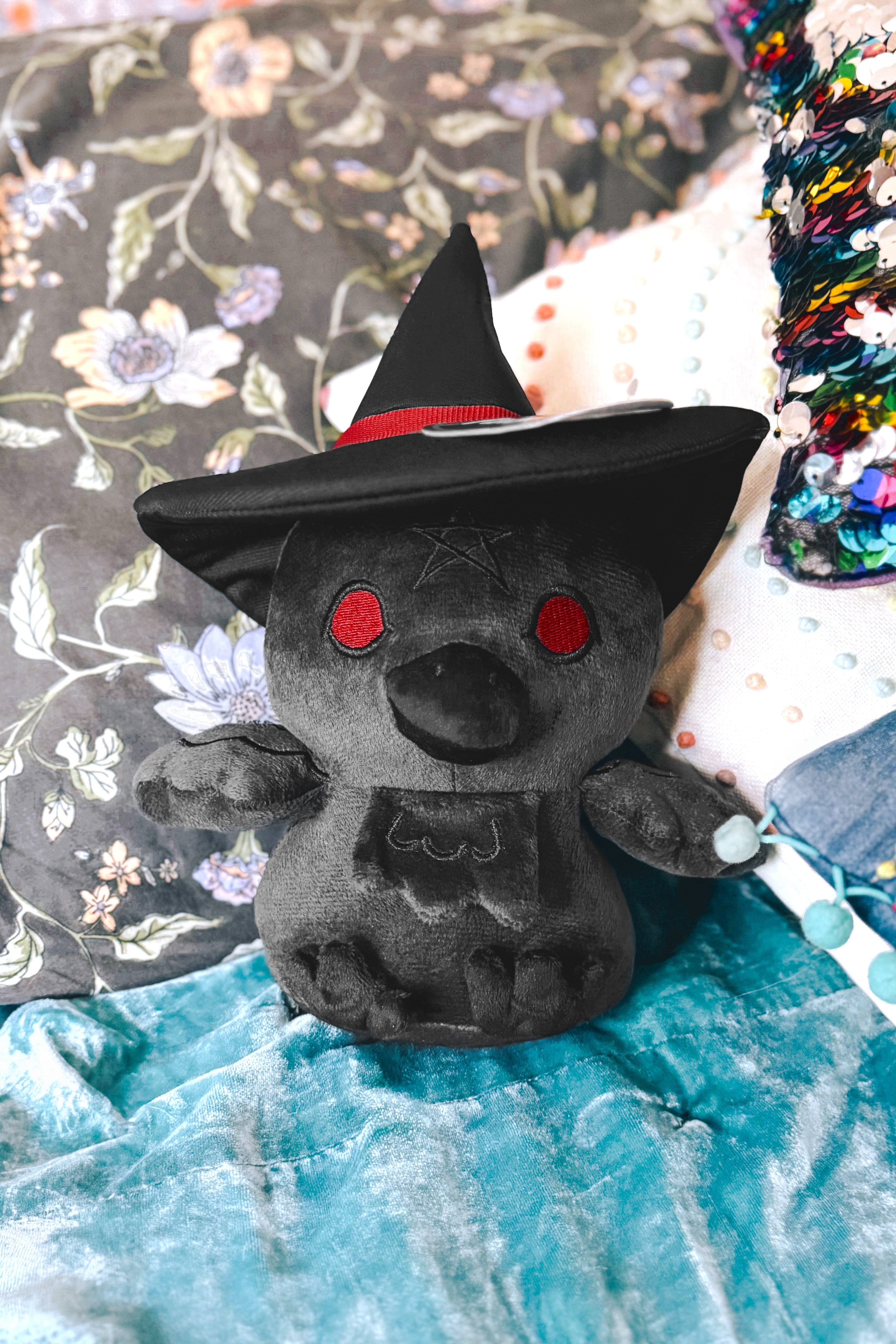 Ascrowdeus The Witchy Black Crow Plushie