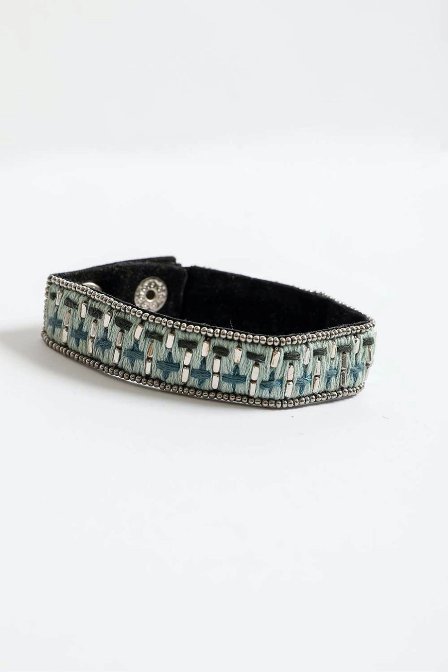 River Woven Velvet Snap Bracelet