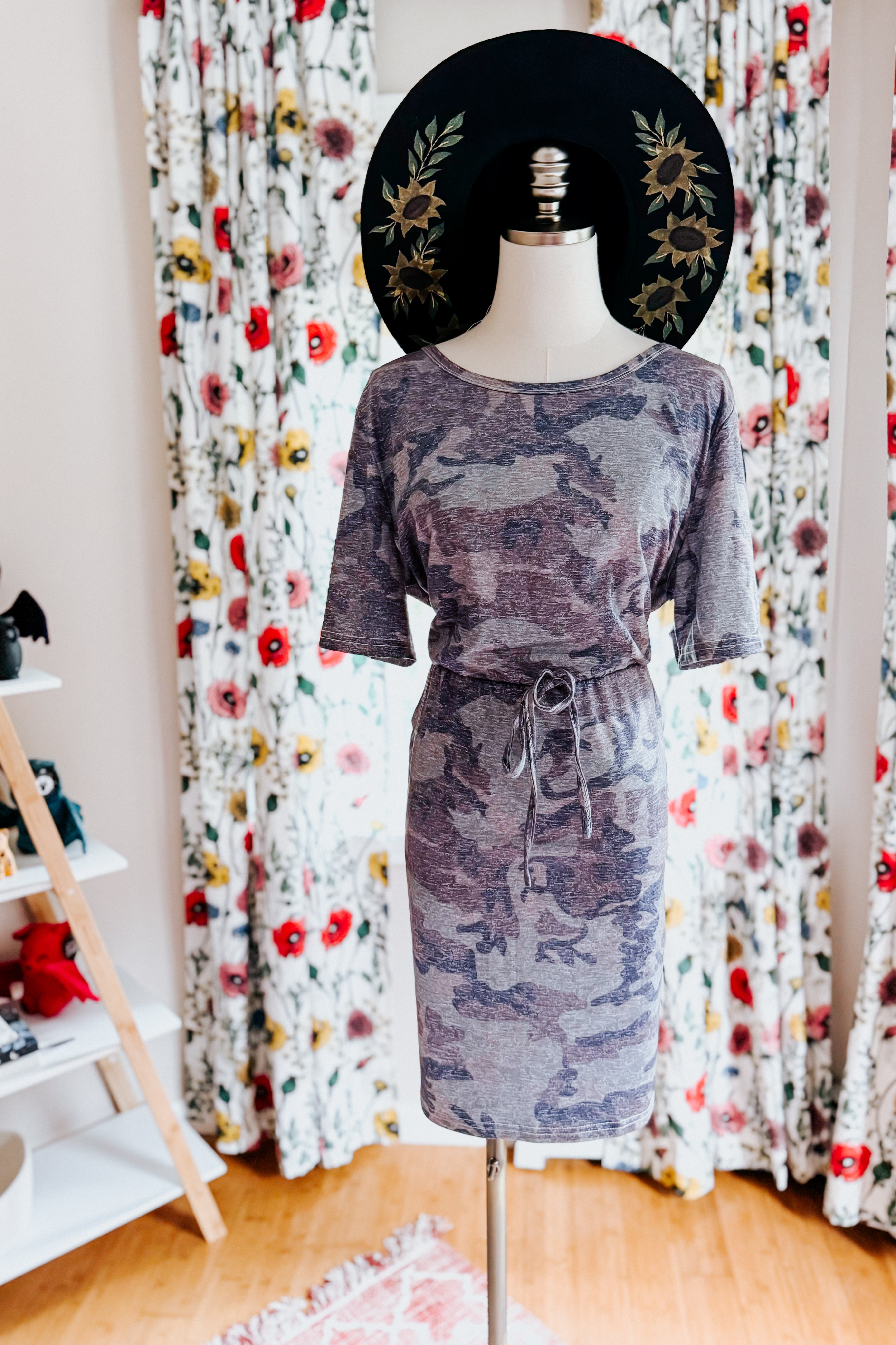 This Is Why Vintage Camo Print Dress