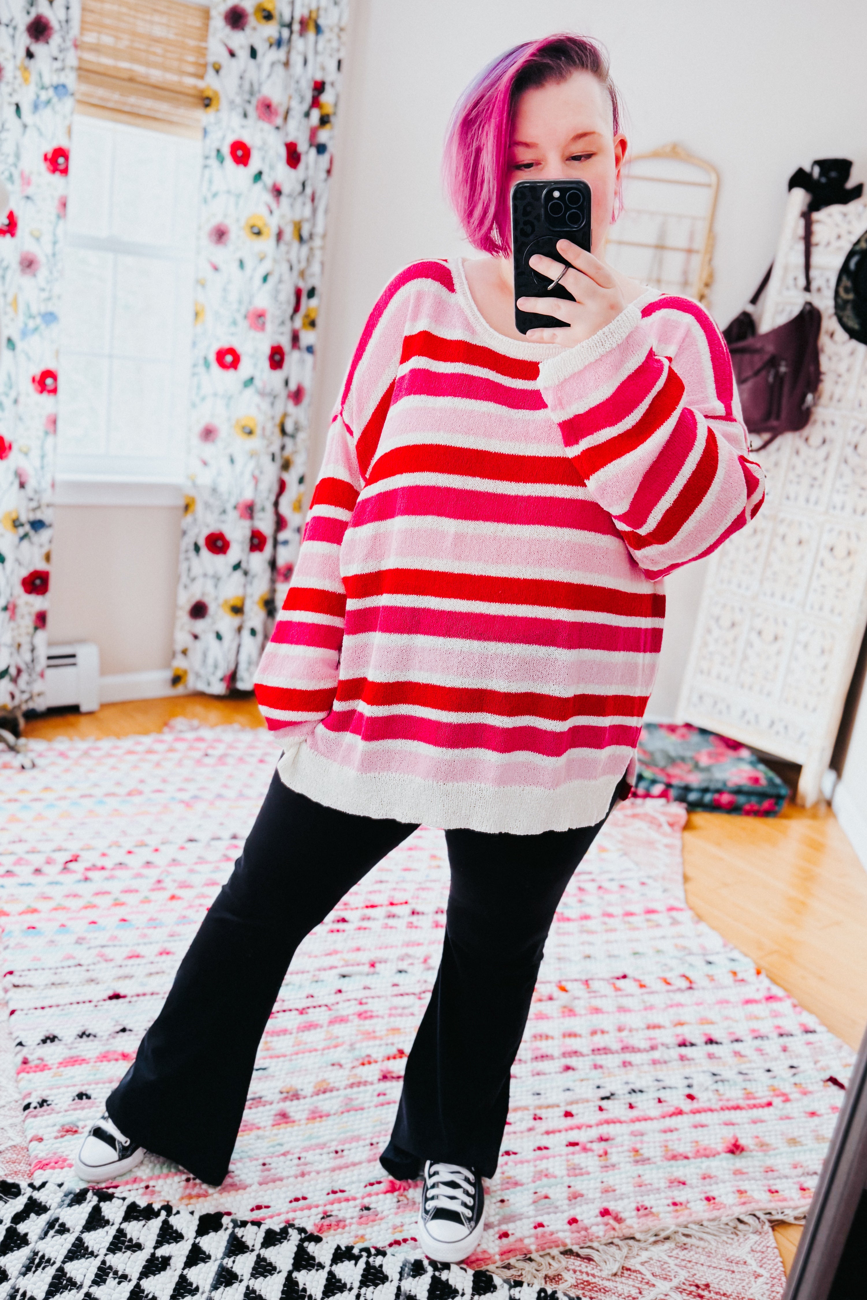 Find Our Way Loose Knit Striped Pullover