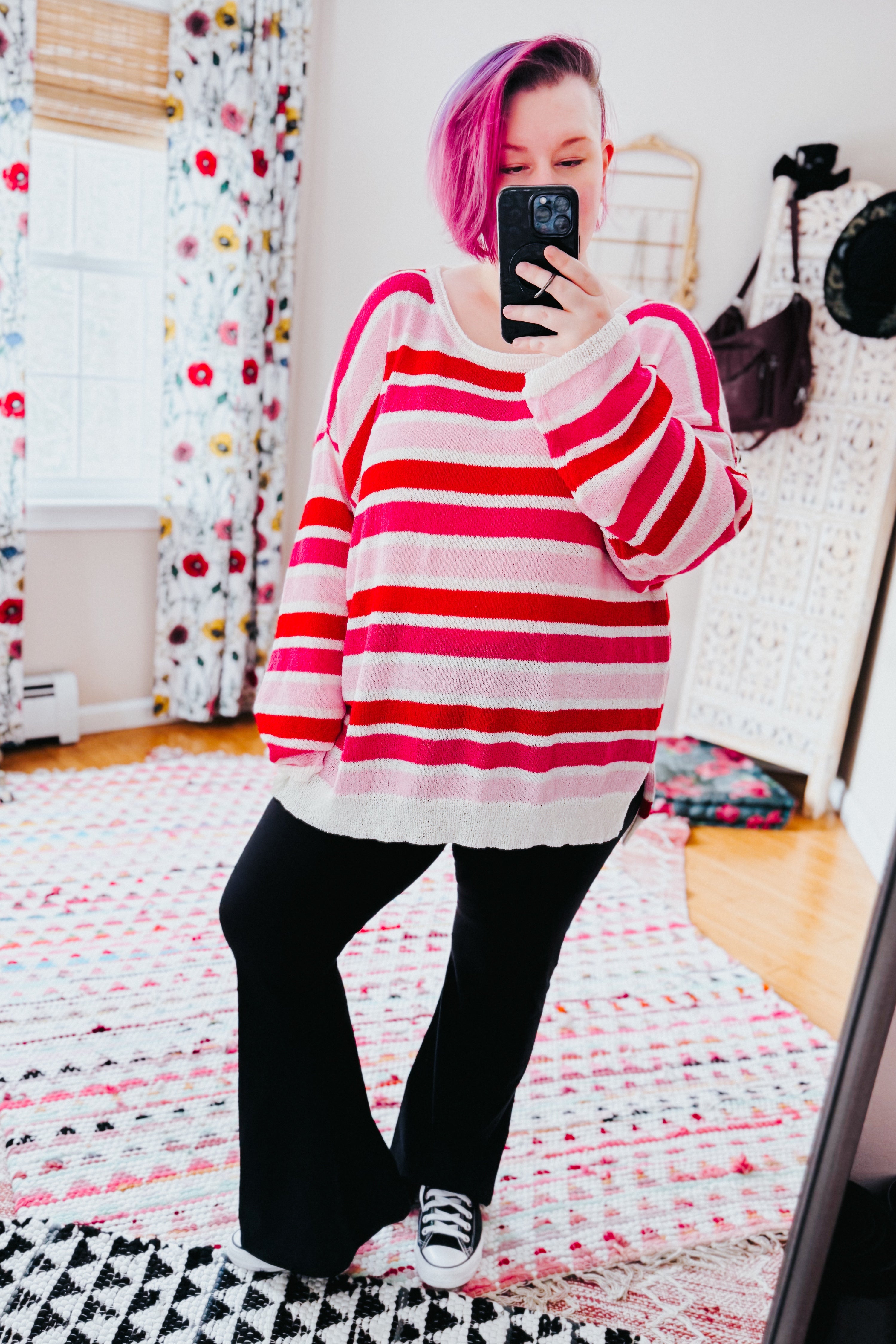 Find Our Way Loose Knit Striped Pullover