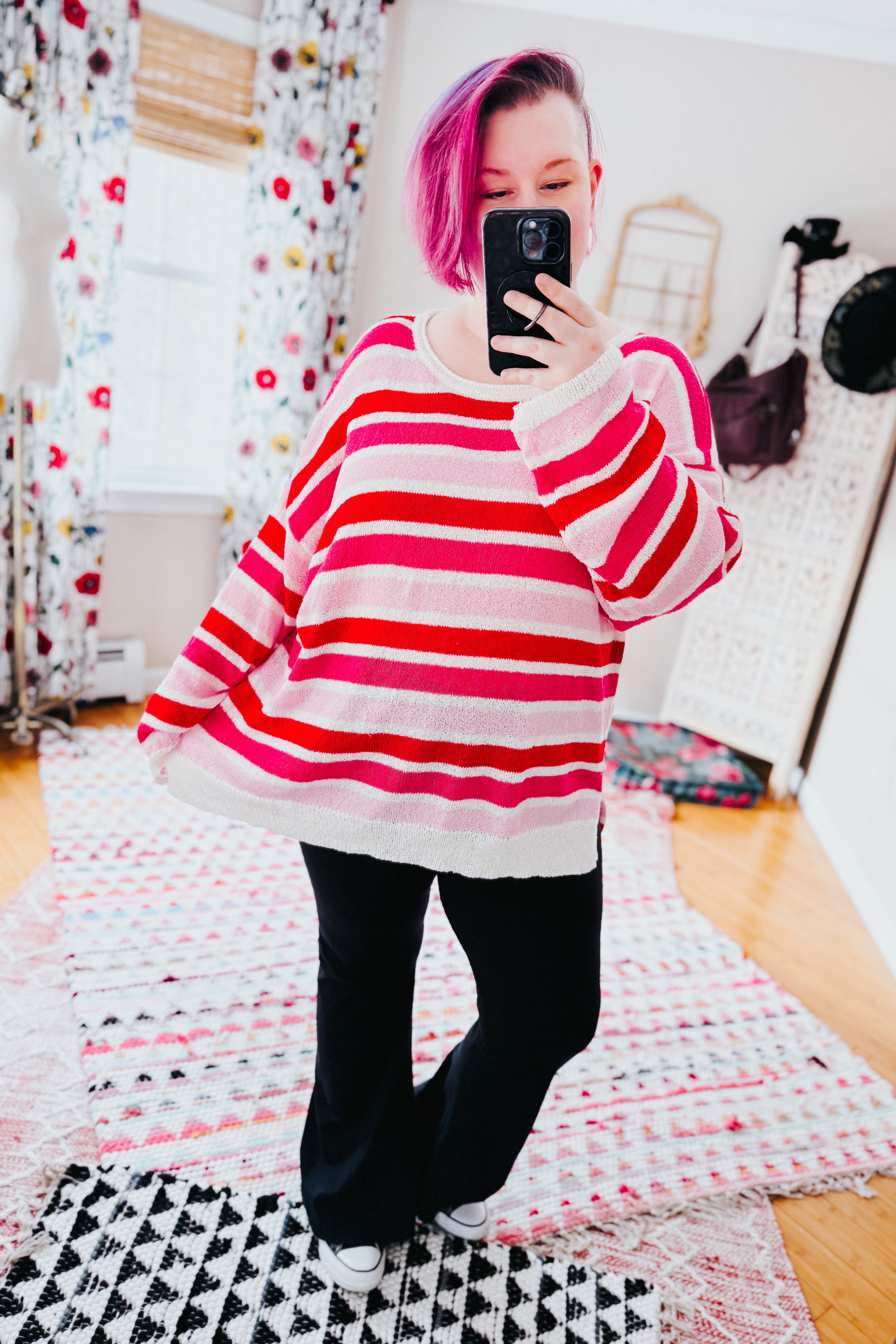 Find Our Way Loose Knit Striped Pullover