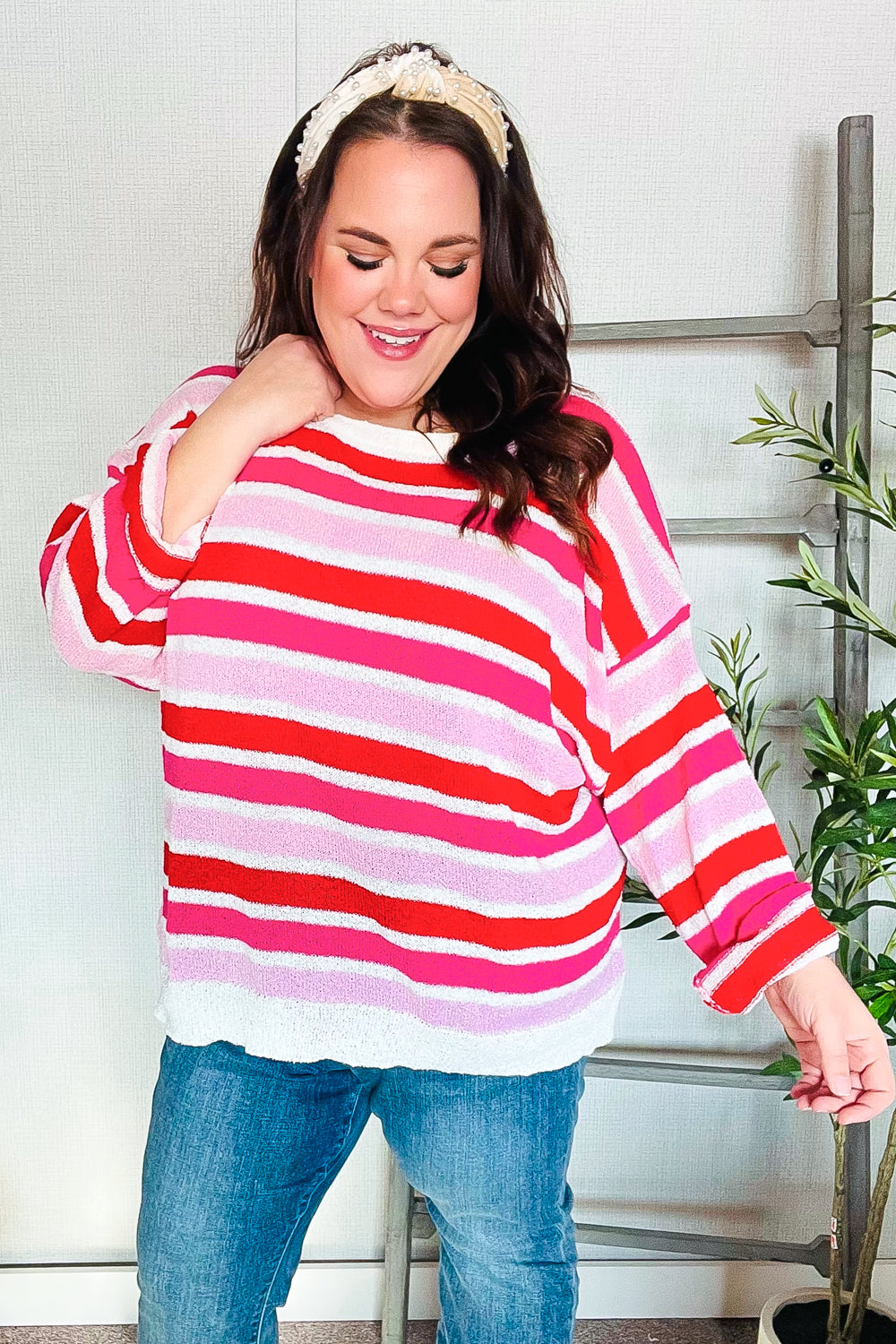 Find Our Way Loose Knit Striped Pullover