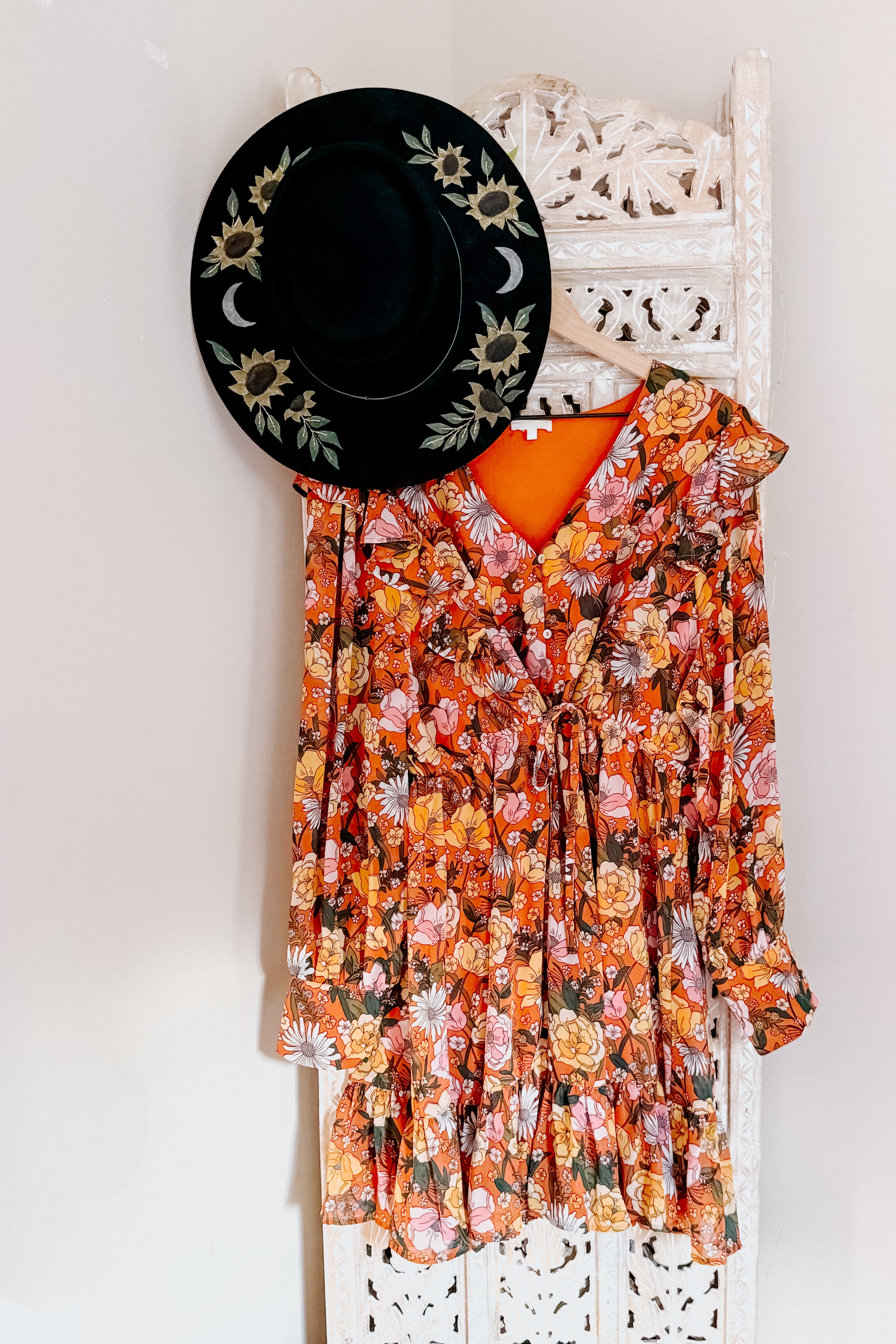 So Long, Farewell Balloon Sleeve Floral Dress