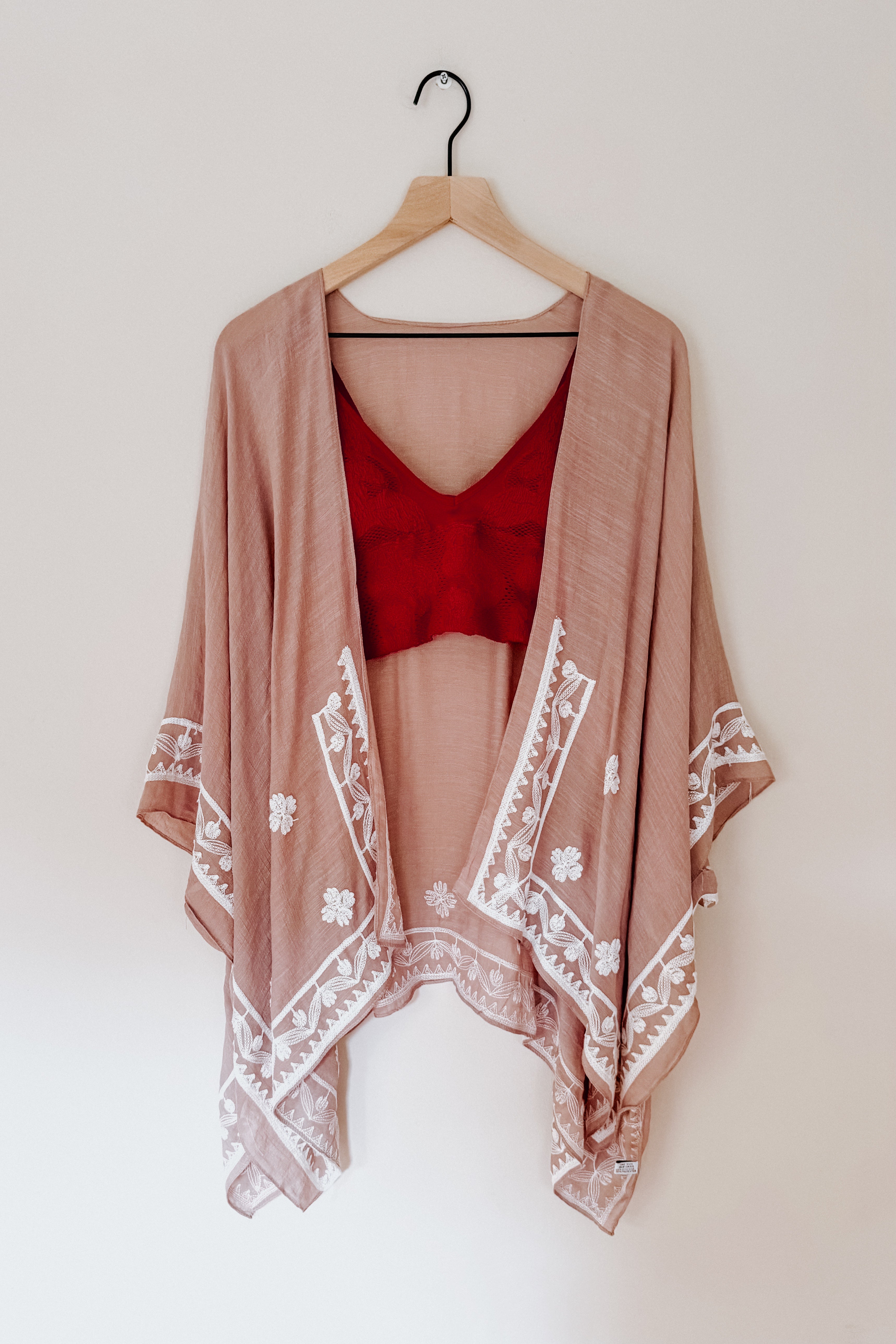 Poppy Embroidered Layering Piece • Blush Taupe