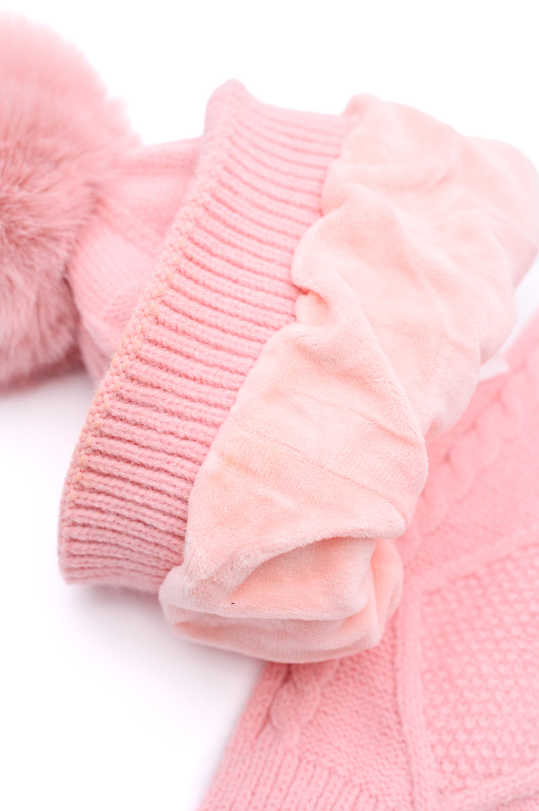 Jane Frost Beanie, Glove, and Scarf Set • Pink